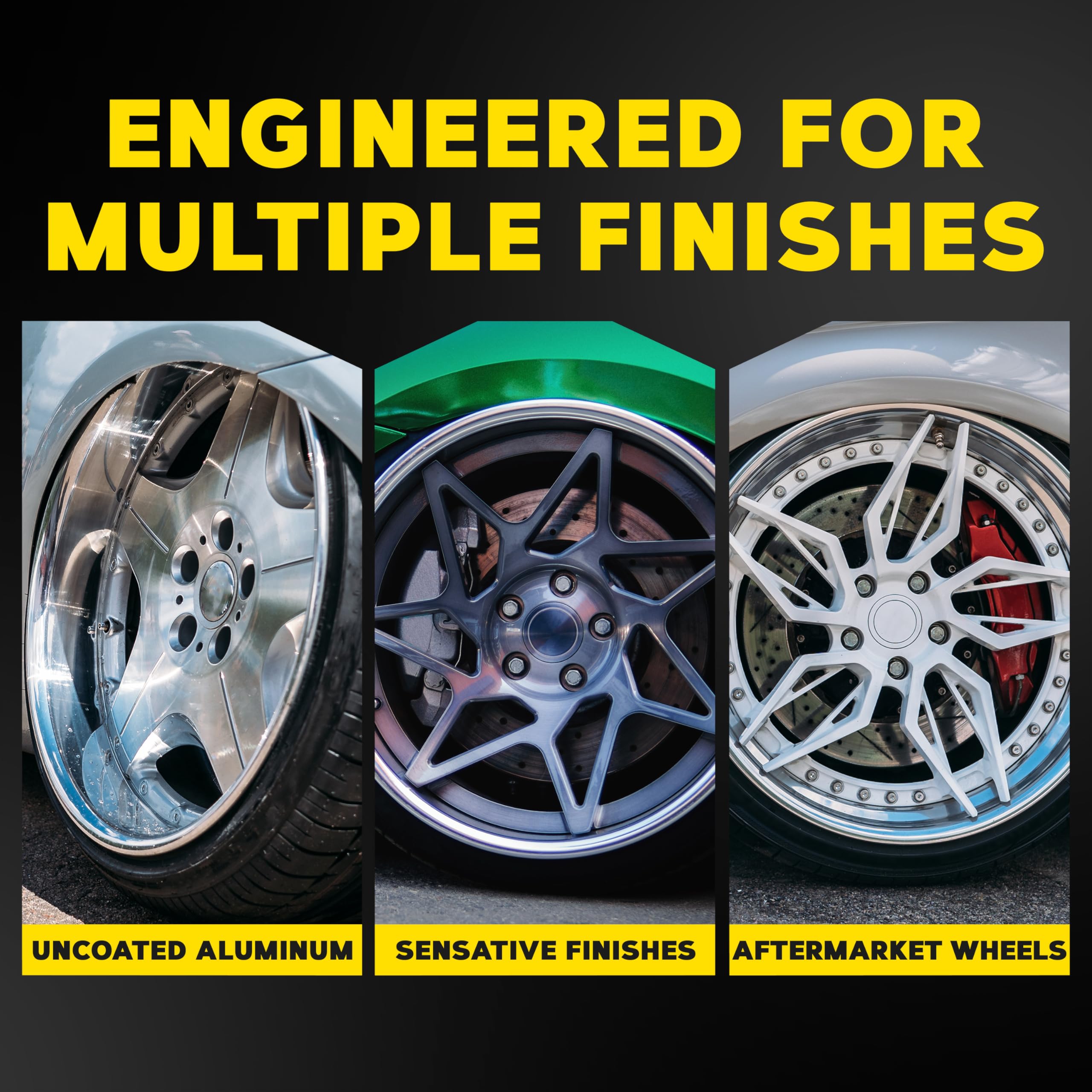 Hot Rims Meguiar's Aluminum Wheel Cleaner, Deep Foaming Rim Cleaner Spray Formulated to Effectively Clean Uncoated Polished Aluminum, Anodized, and Powder-Coated Wheels, 24 Oz