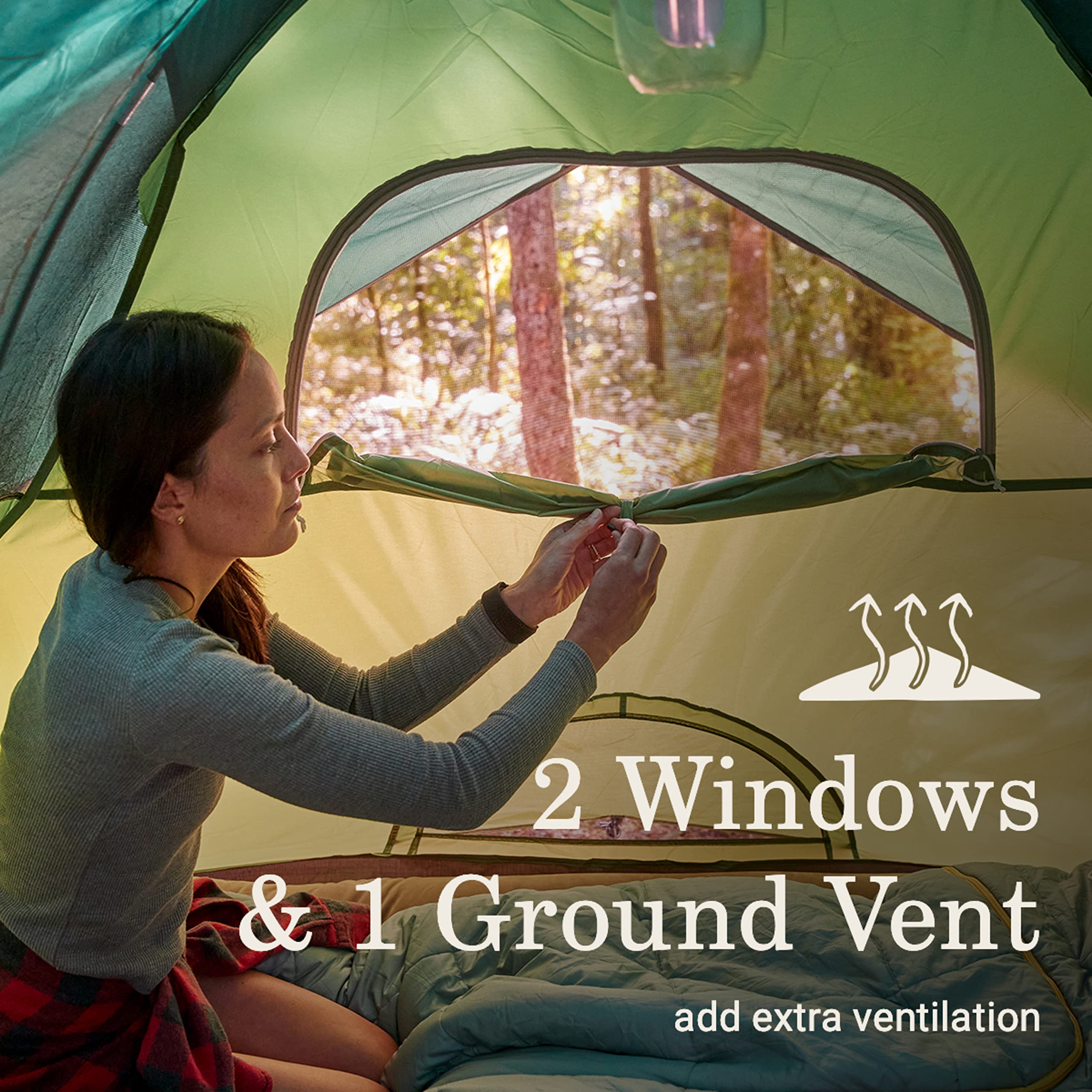 Coleman Camping Tent Sundome with Rainfly, 2/3/4/6 Person Sets Up in 10 Mins, Weatherproof Shelter for Camping, Festivals, Backyard, Sleepovers, & More