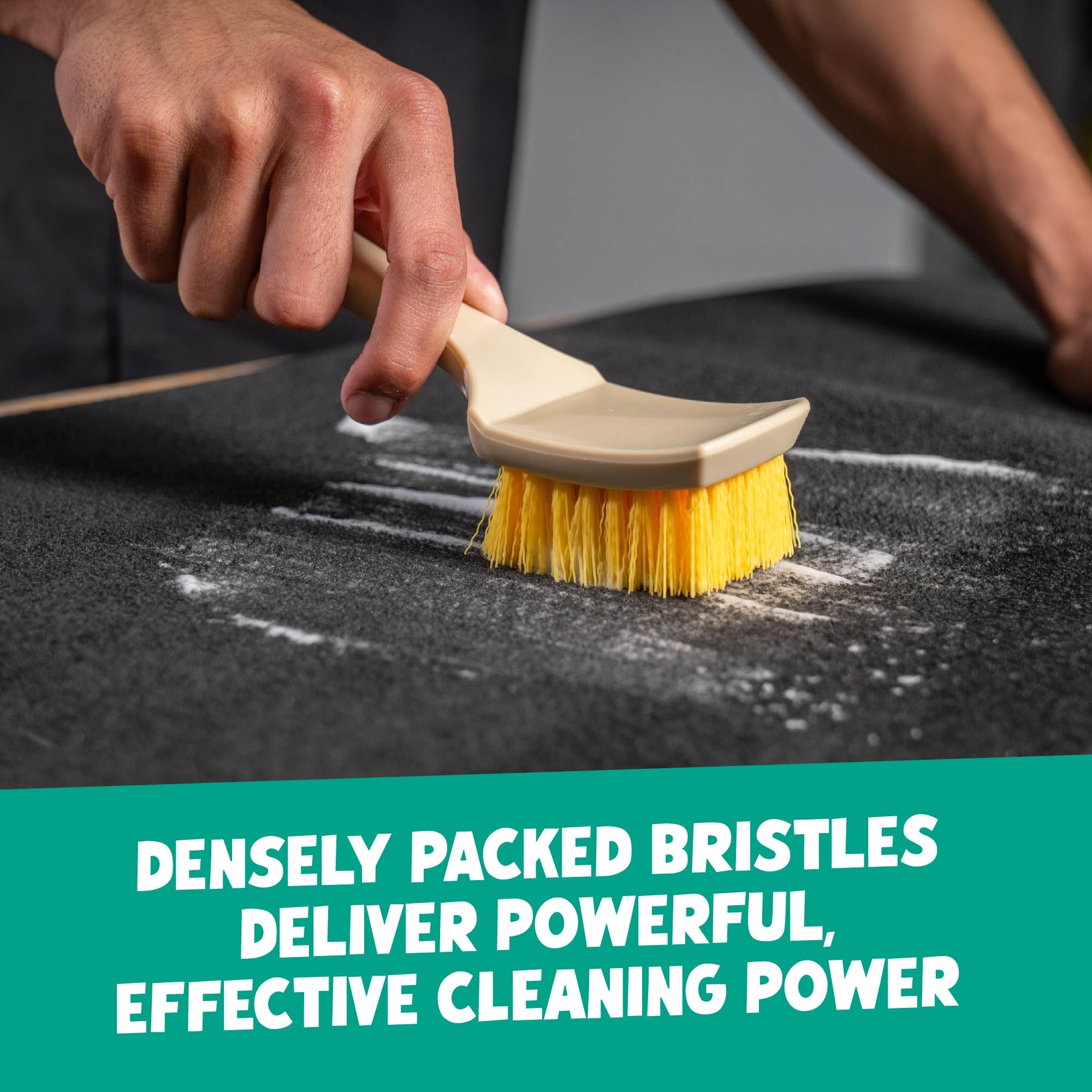 Induro 7 Chemical Guys Heavy Duty Interior Carpet & Upholstery Detailing Brush – Durable Bristles, Car Carpet Brush for Deep Cleaning Fabric, Mats & Seats, Ergonomic Grip for Comfort and Control