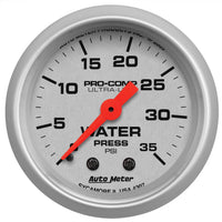 Ultra-Lite Auto Meter Mechanical Water Pressure Gauge 4307
