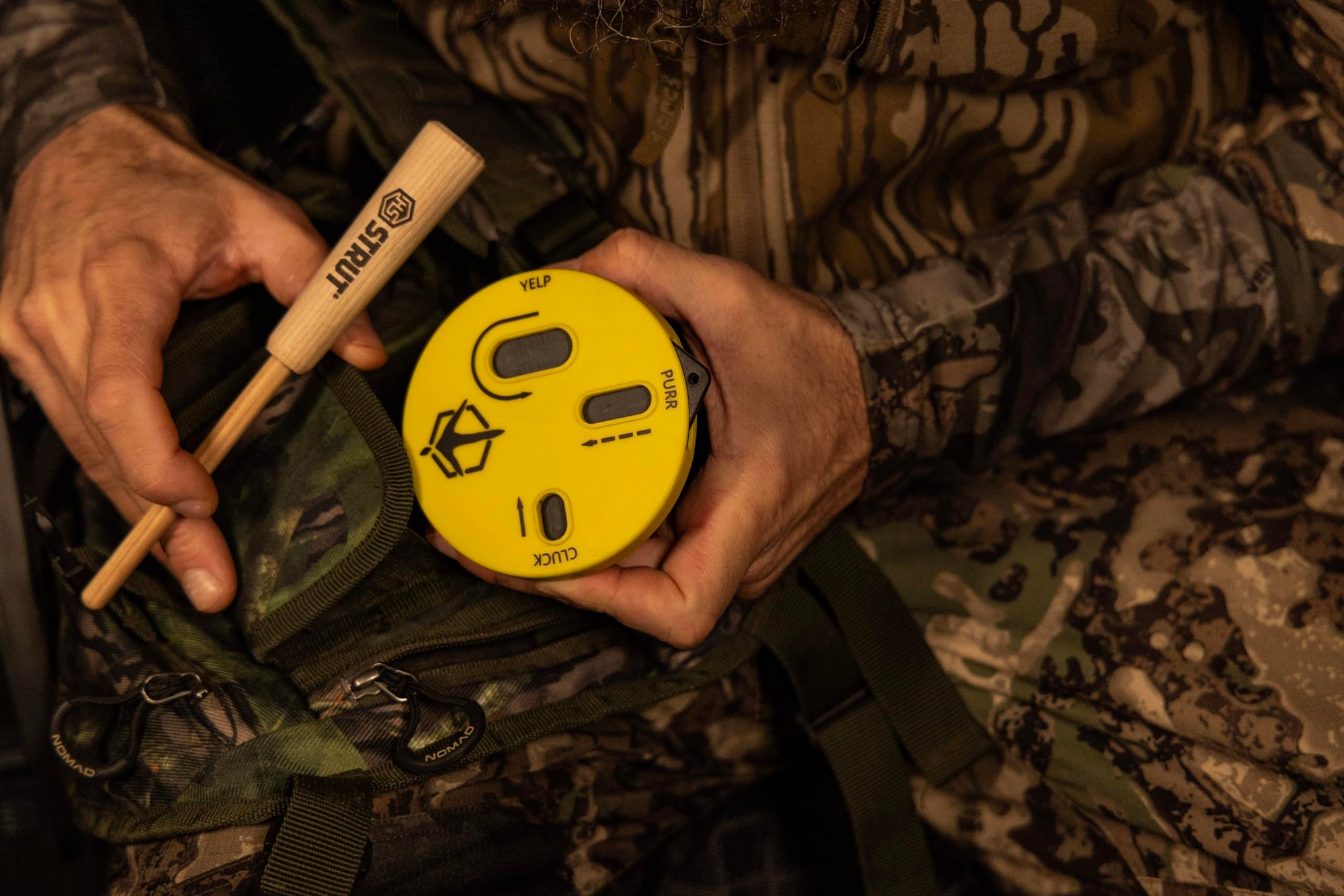 HS Strut Cookie Cutt'R Tracer Turkey Clucks Yelps Purrs Hunting Slate Pot Call, Yellow