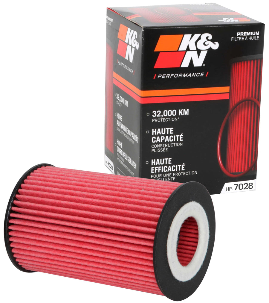 K&N Oil Filter Premium: 20,000 Mile Engine Protection, High Capacity/High Efficiency: Compatible with MERCEDES BENZ/FREIGHTLINER/DODGE/JEEP (See Product Description for Select Description), HP-7028