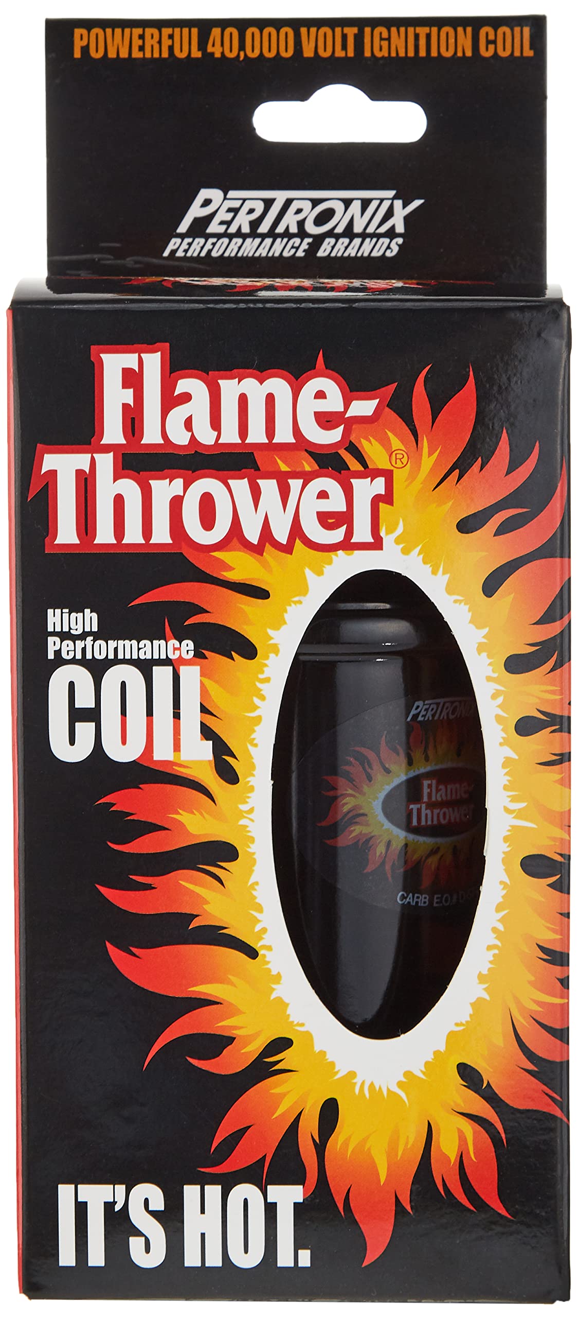 Flame-Thrower Pertronix 40511 Ignition Coil, 40,000 Volt 3 Ohm, 12 Volt, Black