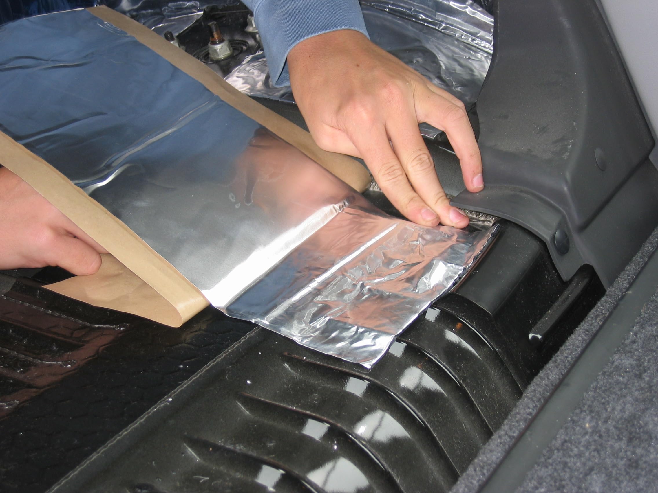 Multi Use Kit HushMat 10151 - 4 Sheets of 12" x 11" Silver Ultra Sound Deadening & Thermal Insualtion - 3.7 Sq. Ft.