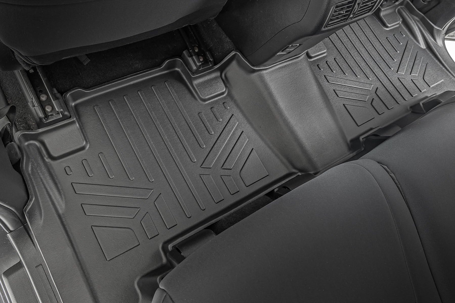 Rough Country Floor Mats All Weather for Toyota 4Runner (2013-2024) - Non-Slip Waterproof Flexible Floor Mat, Front & Rear Set