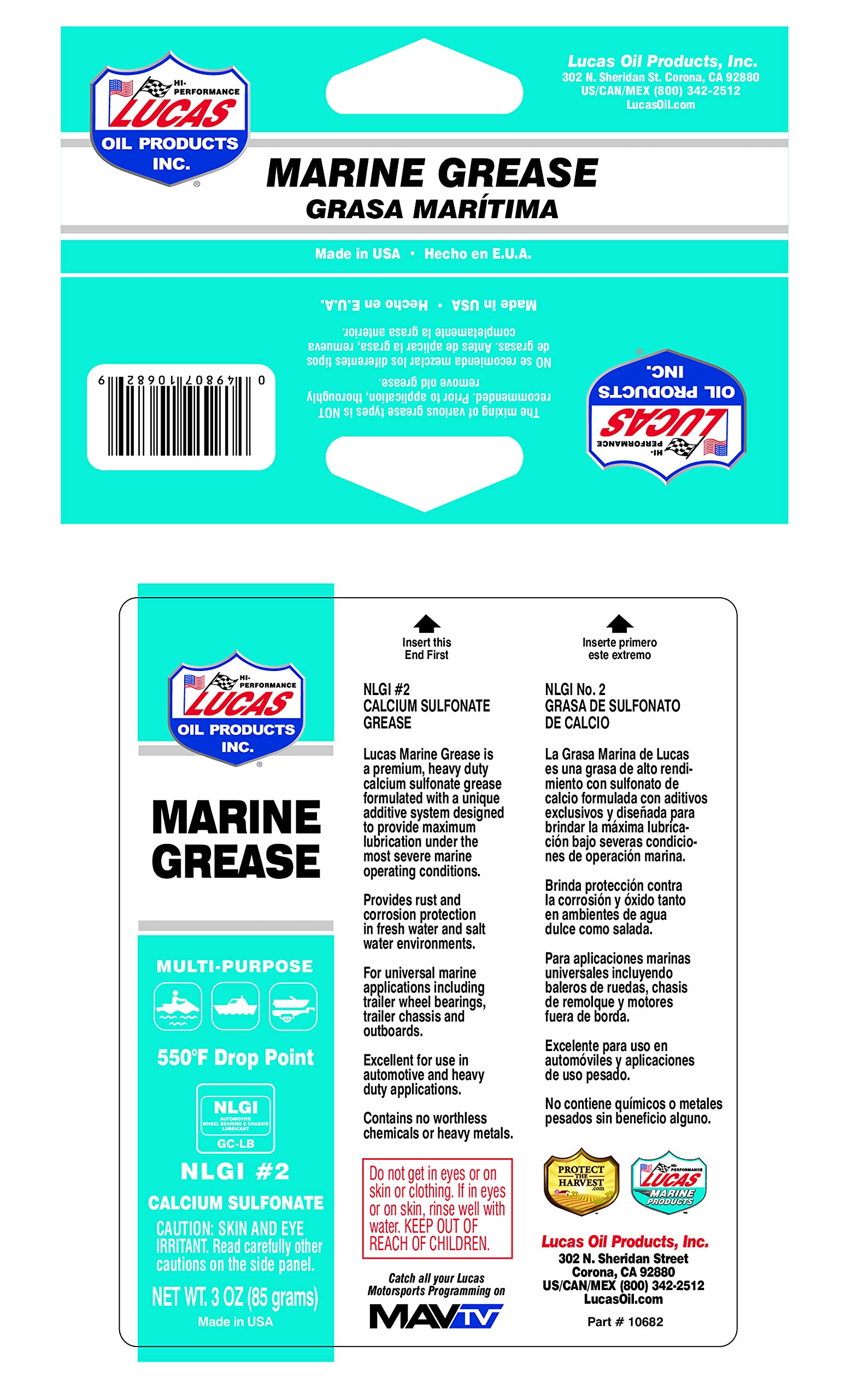 Marine Grease Lucas Oil 10682 Combo Pack 3 Ounce