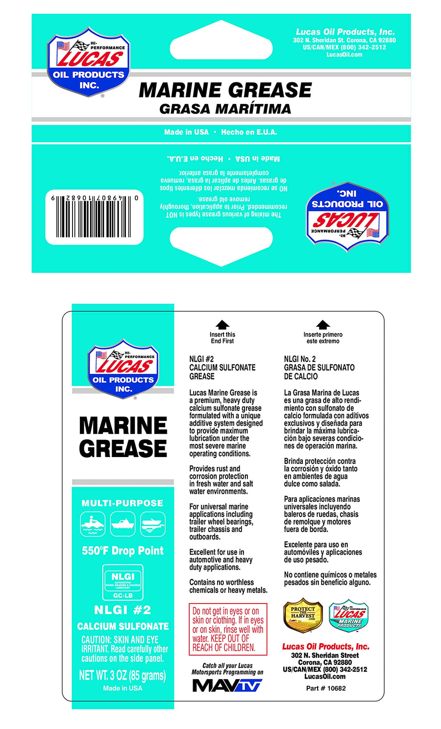 Marine Grease Lucas Oil 10682 Combo Pack 3 Ounce