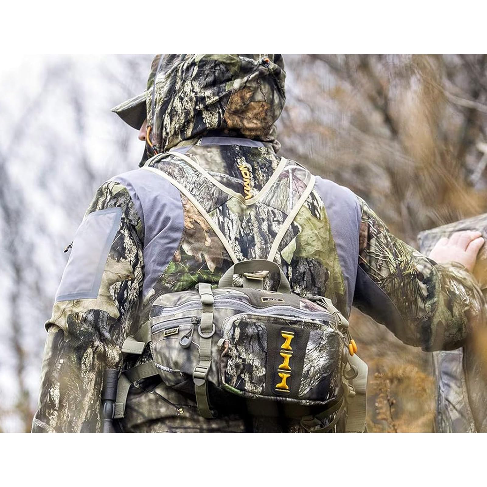 Flex Lumbar Pack TENZING, Mossy Oak Break-Up Country Durable Adjustable Lightweight Compact 650-cubic-inch Hunting Pack with 5 Compartments & 2 Organizational Pockets