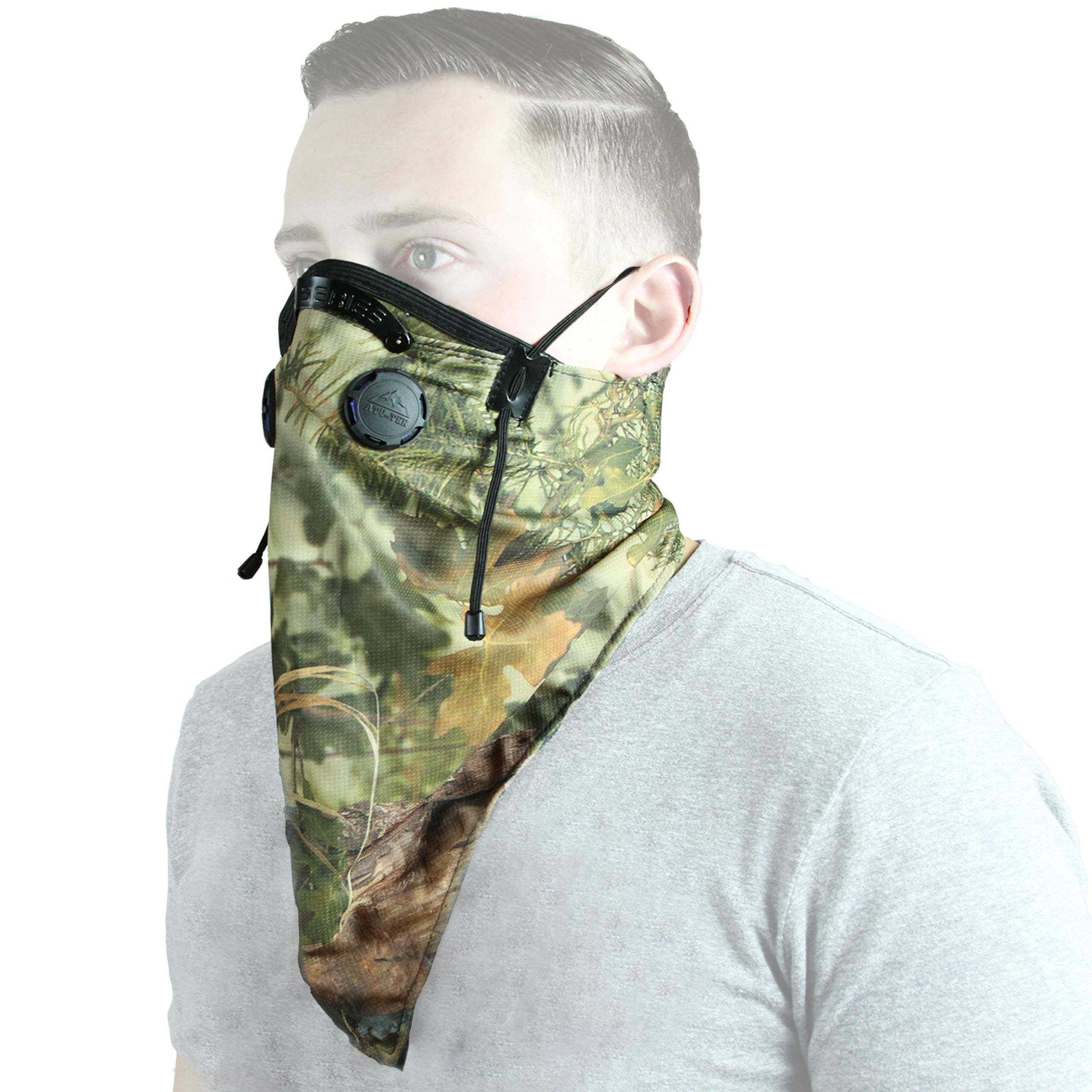 Bandana Style ATV TEK Dust Masks with Suspension Straps and 3D Nose Box - Camo, 20"