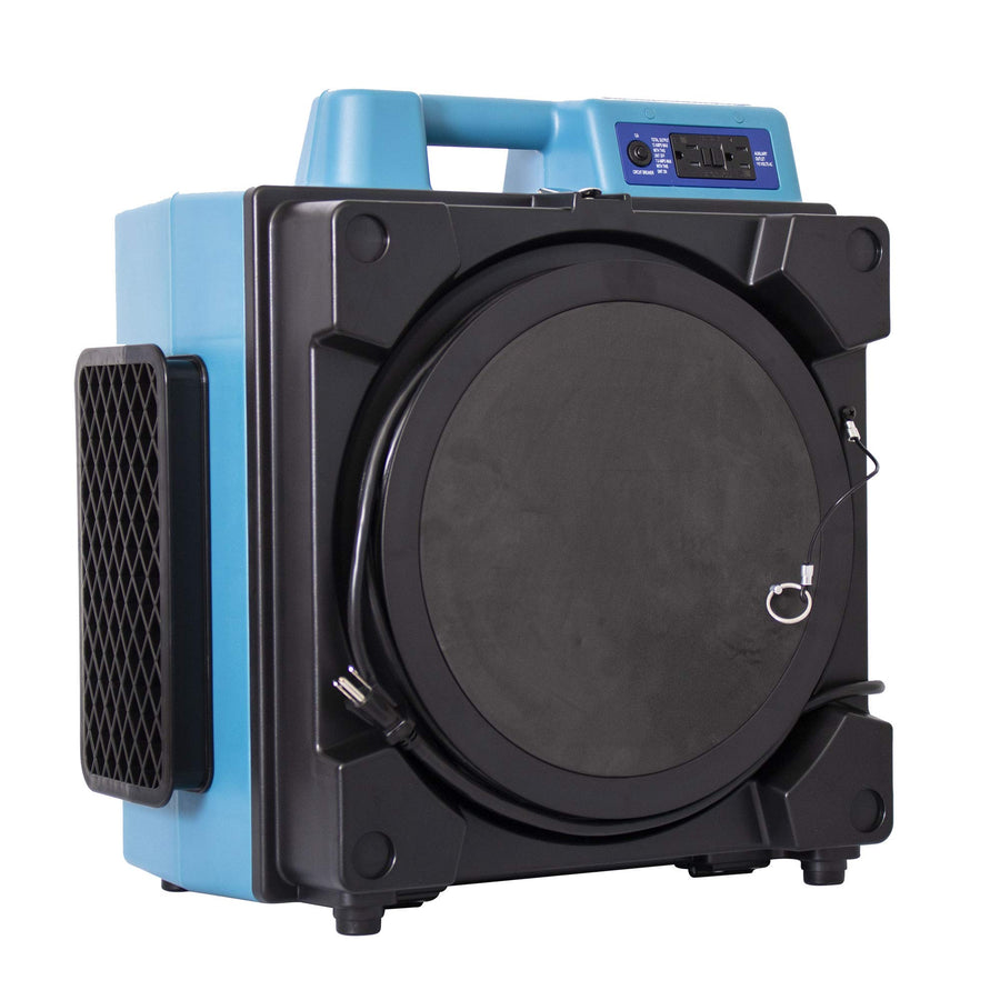 Commercial Air Scrubber XPOWER X-4700AM, Negative Air, 750 CFM, 3-Stage HEPA Filter, Variable Speed, Hour Meter, Daisy Chain, GFCI, Filter Light, Blue