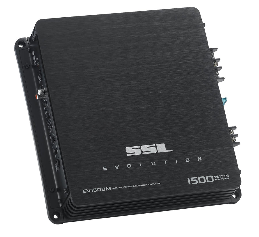 Sound Storm Laboratories Evolution Series EV1500M Car Audio Amplifier - 1500 High Output, Monoblock, Class A/B, 2 Ohm Stable, High/Low Level Inputs, Low Pass Crossover, Hook Up To Stereo and Subwoofer