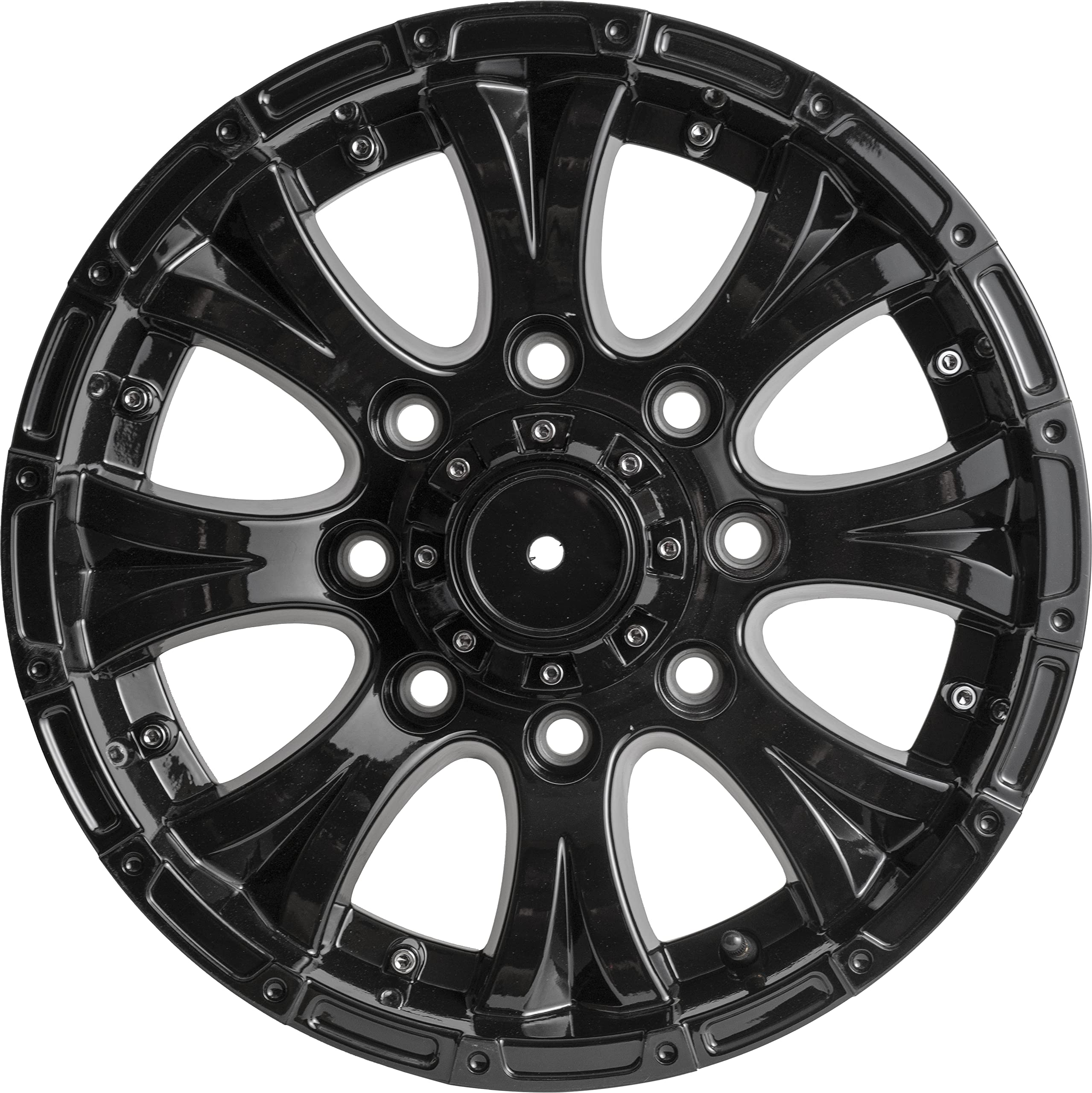16X6 ALUM TRLR WHEEL 8X6.5 FULL PAINT BLK 4.25CB 0OS 3750LCC
