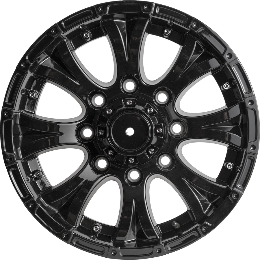 16X6 ALUM TRLR WHEEL 8X6.5 FULL PAINT BLK 4.25CB 0OS 3750LCC