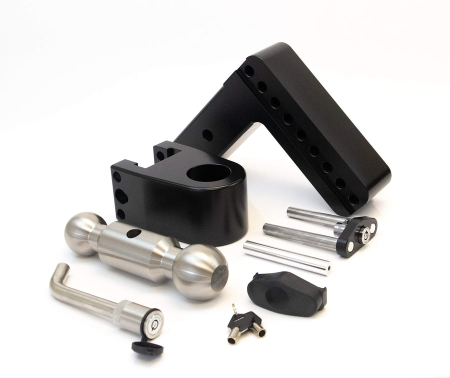 Drop Hitch Receiver Weigh Safe LTB6-2.5-KA-CER-BLA: 2.5 Inches Adjustable, Black