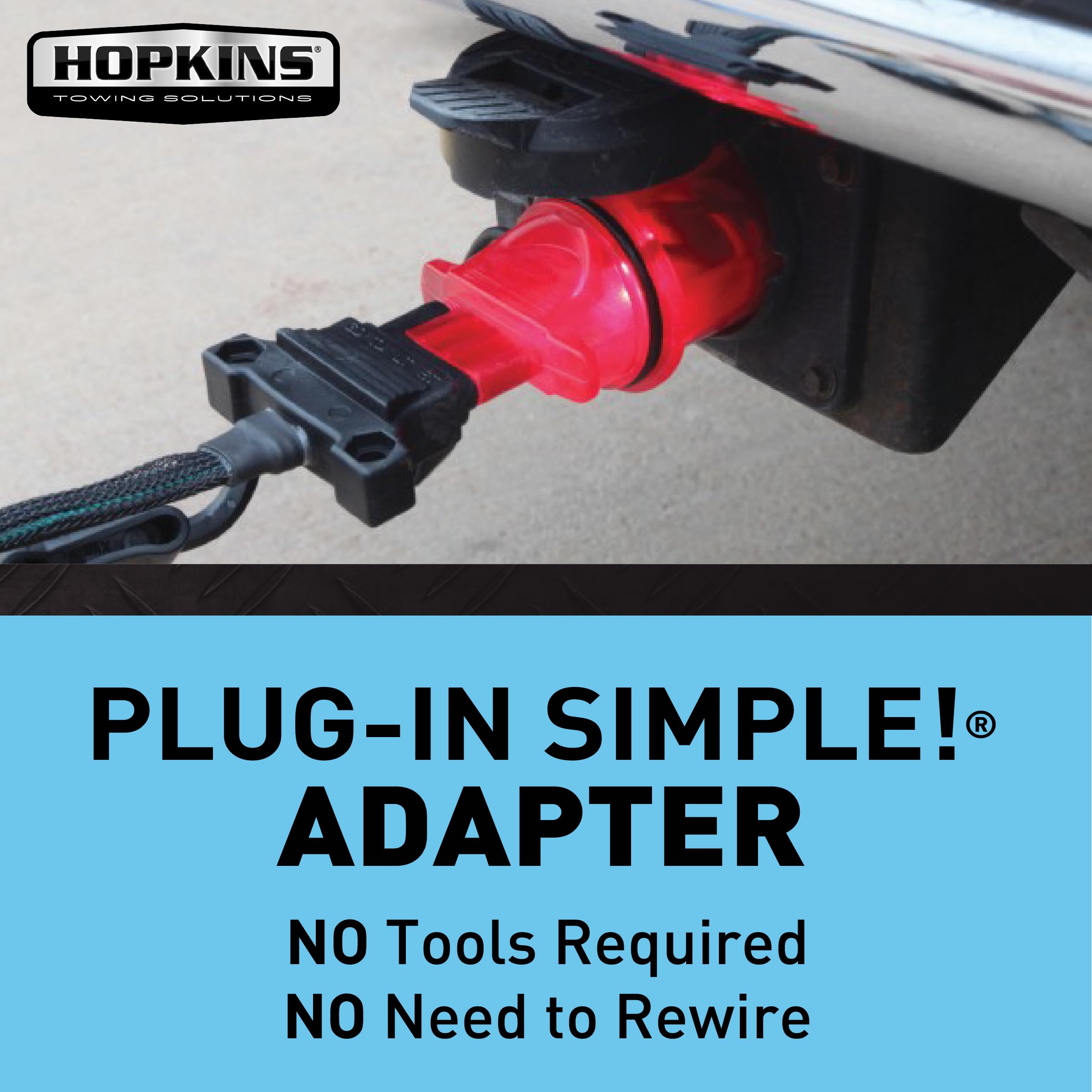 7 Blade to 4 Flat Flex Adapter Hopkins Towing Solutions 47365