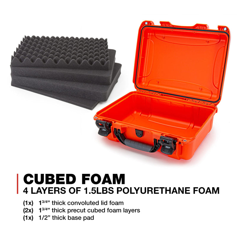 Waterproof Nanuk 925 Hard Case with Foam Insert - Orange