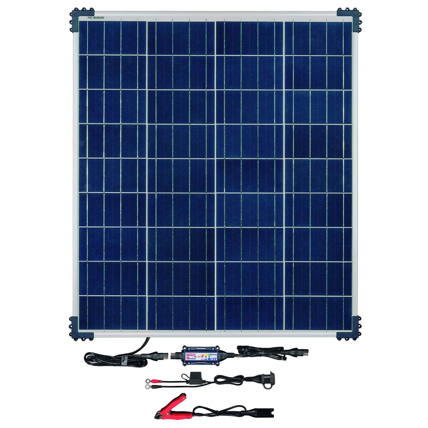 80W Solar Panel, OptiMATE SOLAR + TM-523-8, Solar Pulse Charger, Tester & Maintainer for 12V batteries, with 80W solar panel