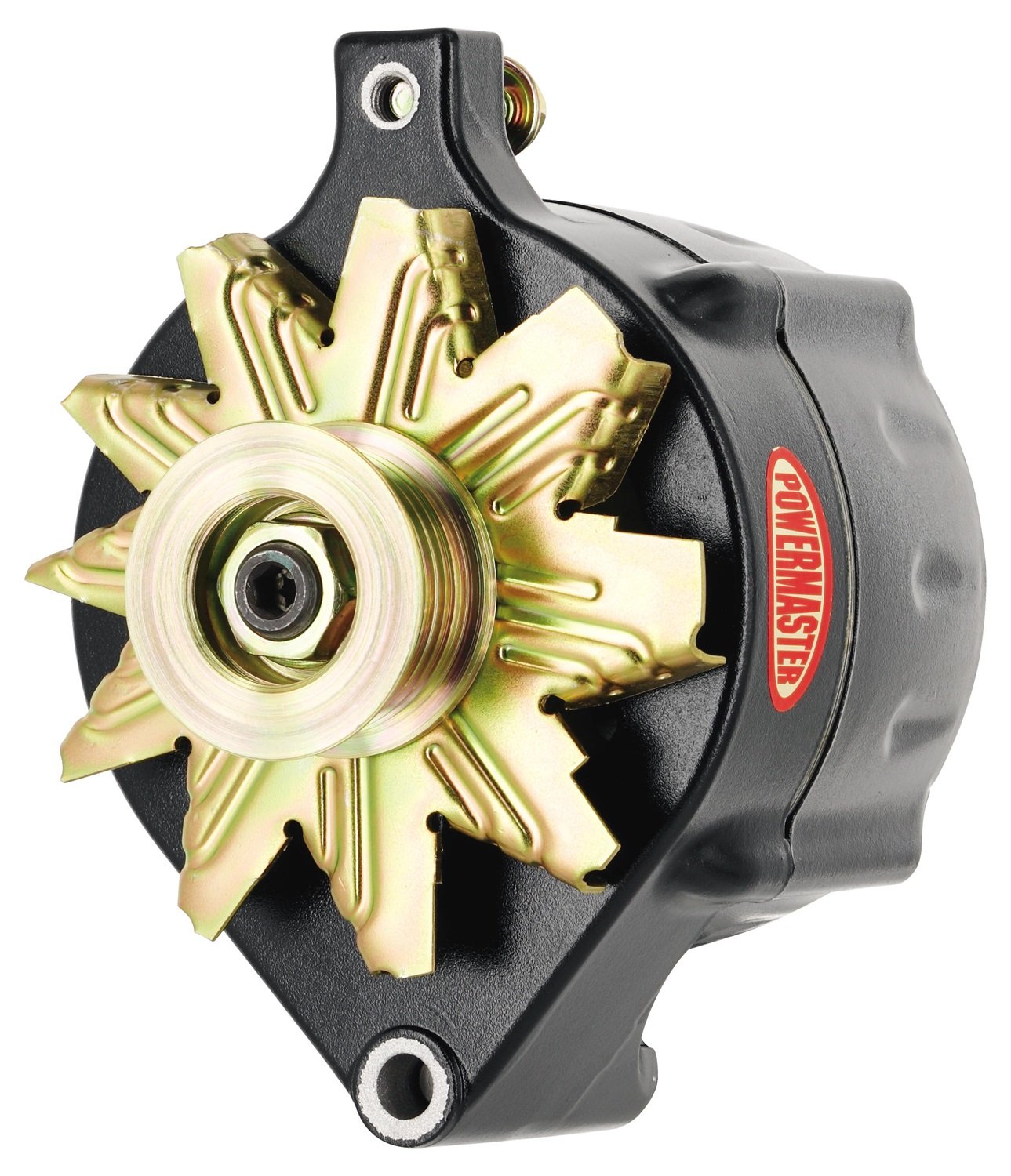 Alt Ford Powermaster Upgrade Black 100A Smooth Look™ 6 grv Pulley 1-Wire