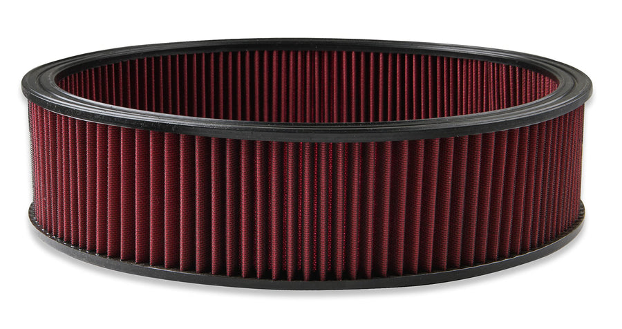 Air Filter Holley 220-40 - Replacement - 16 in. x 4 in. - Red Washable Gauze Filter