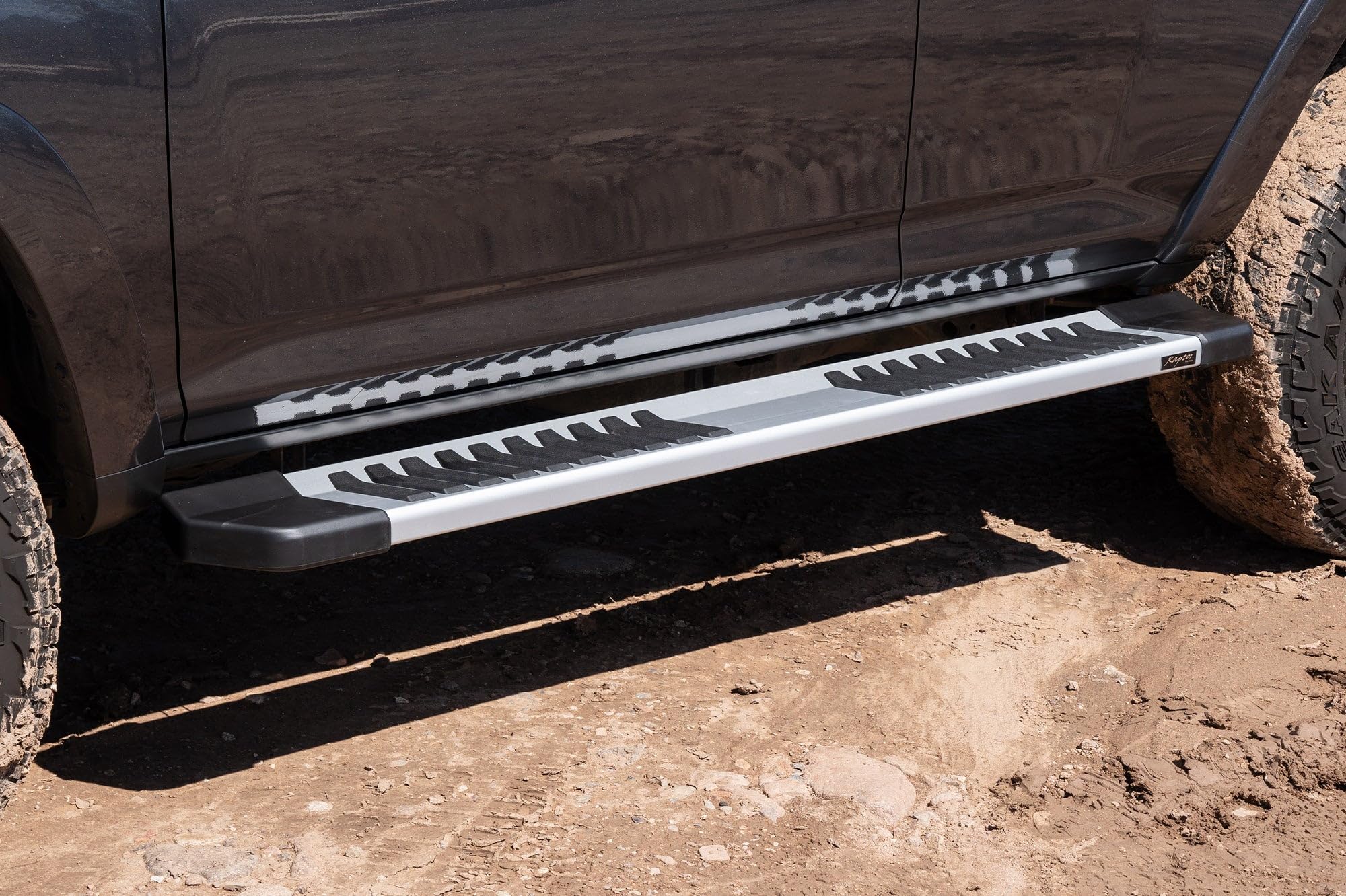 Running Boards Raptor Series Steps 6in OEM Style Aluminum Compatible with 2010-2024 4Runner Without Lower Door Cladding/Trim
