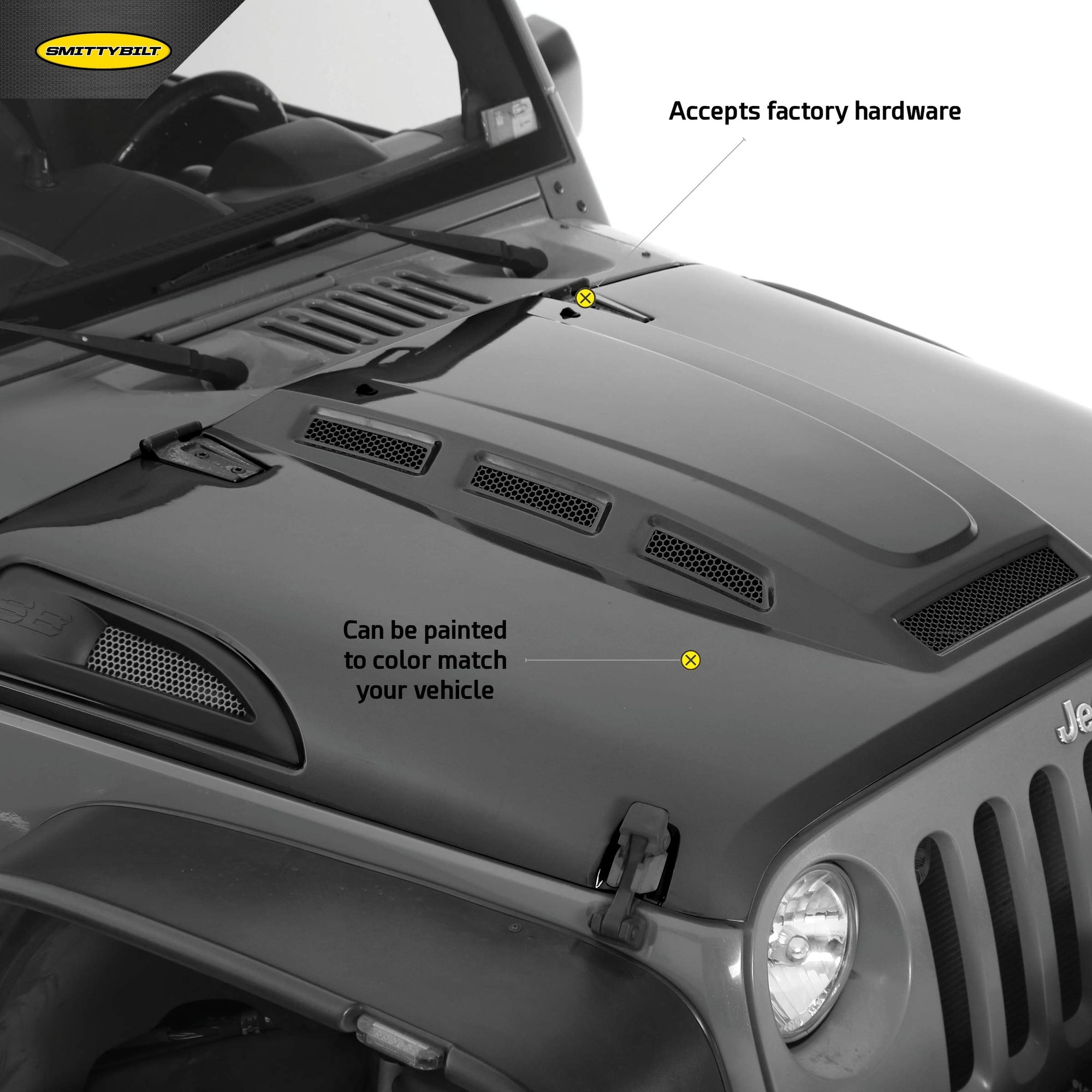 H.E.M.I. VENTED HOOD SmittyBilt - SB76500