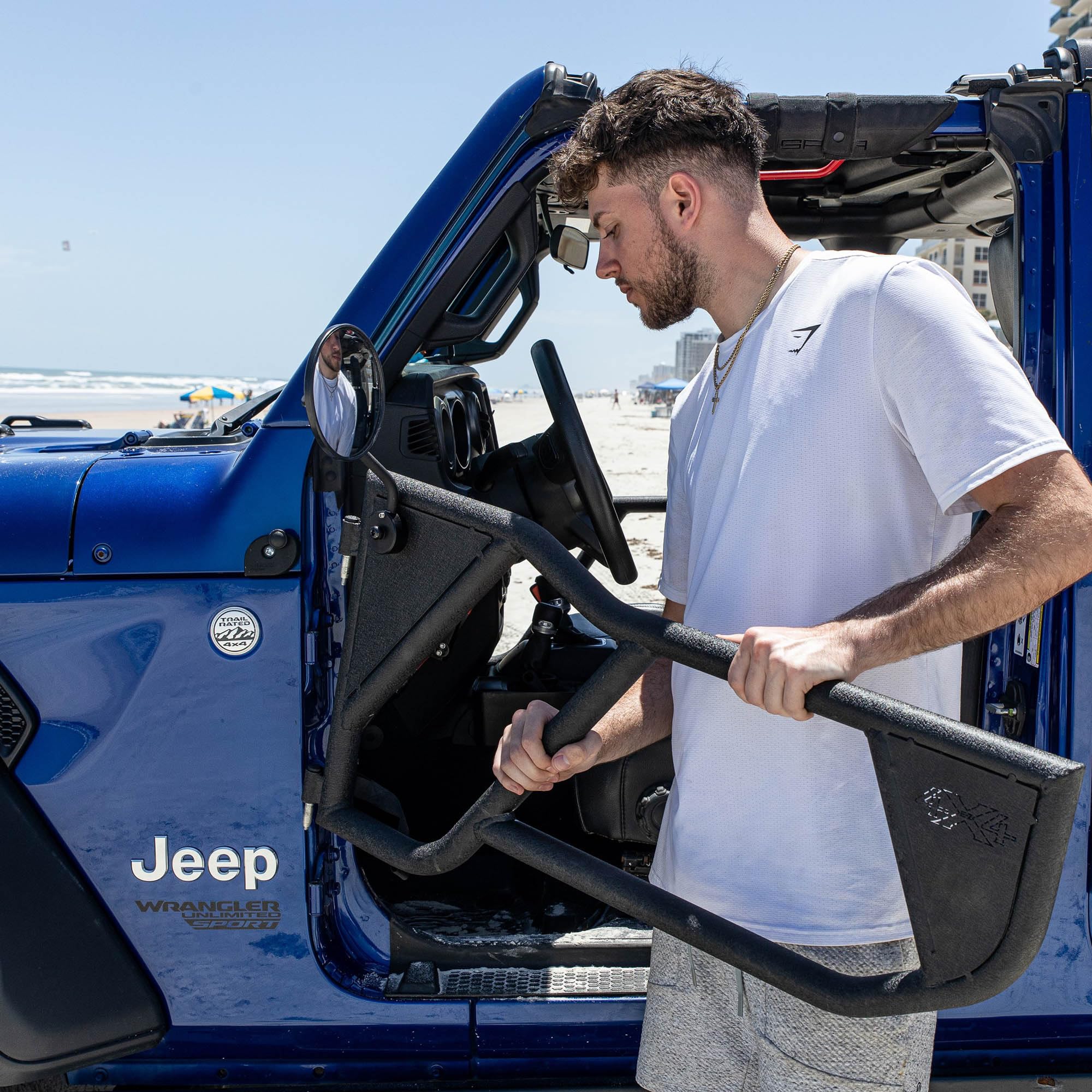 2-Door EZ4X4 RAZOR ALUMINUM HALF TUBE DOORS FOR JK Wrangler 2011-2018 Patent Pending