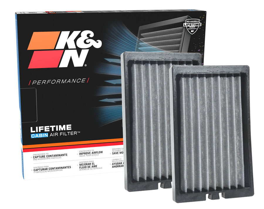 Cabin Air Filter K&N LIFETIME: Premium, Washable, Clean Air for your Cabin: Compatible with 2018-2025 JEEP: Wrangler, Gladiator, VF2064