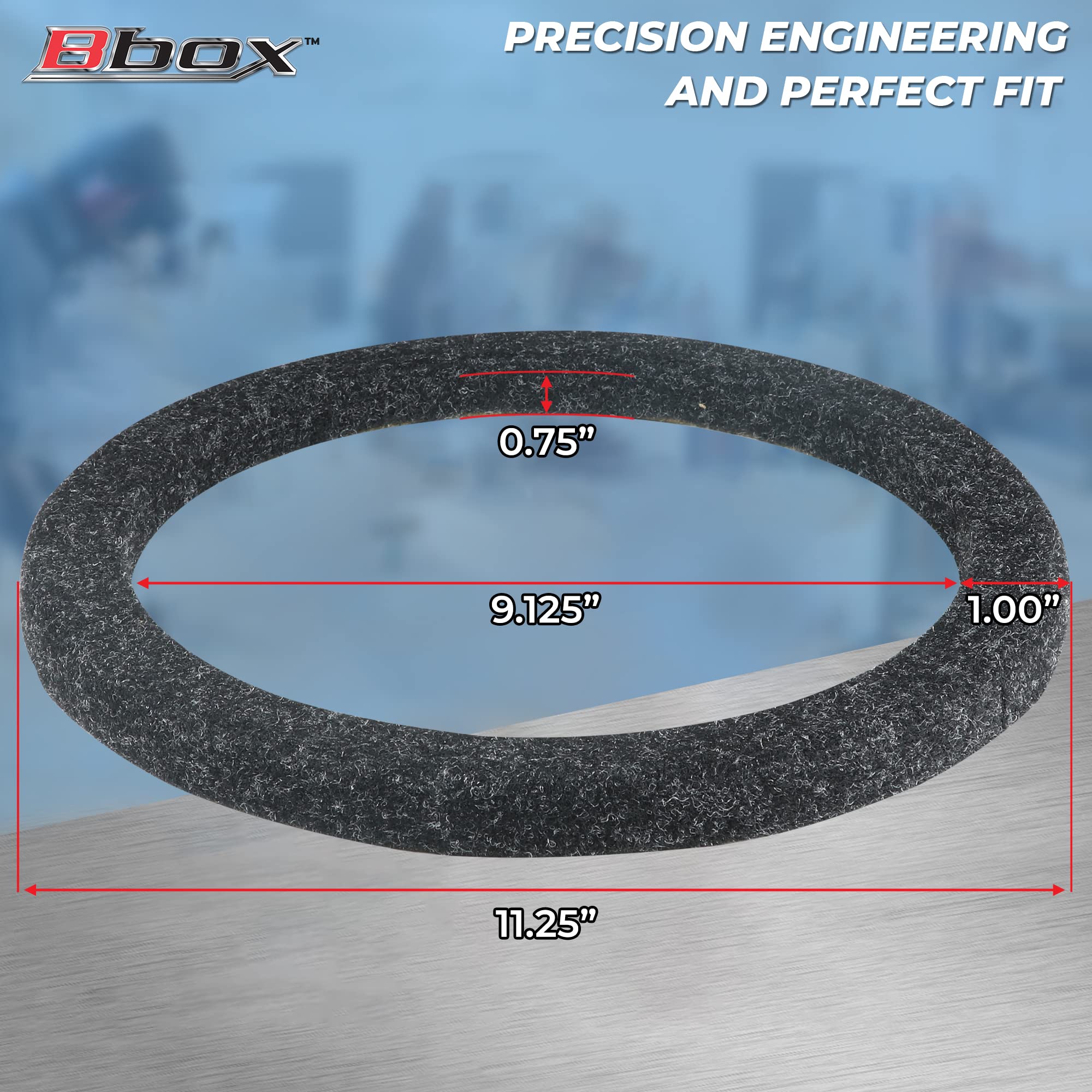 Atrend MDF Constructed Universal Spacer for 10 Inch Speaker or Sub - Adds 3/4" To Depth - Premium Subwoofer Spacer Improves Audio Quality, Sound & Bass - Multiple Usage - Charcoal,Black