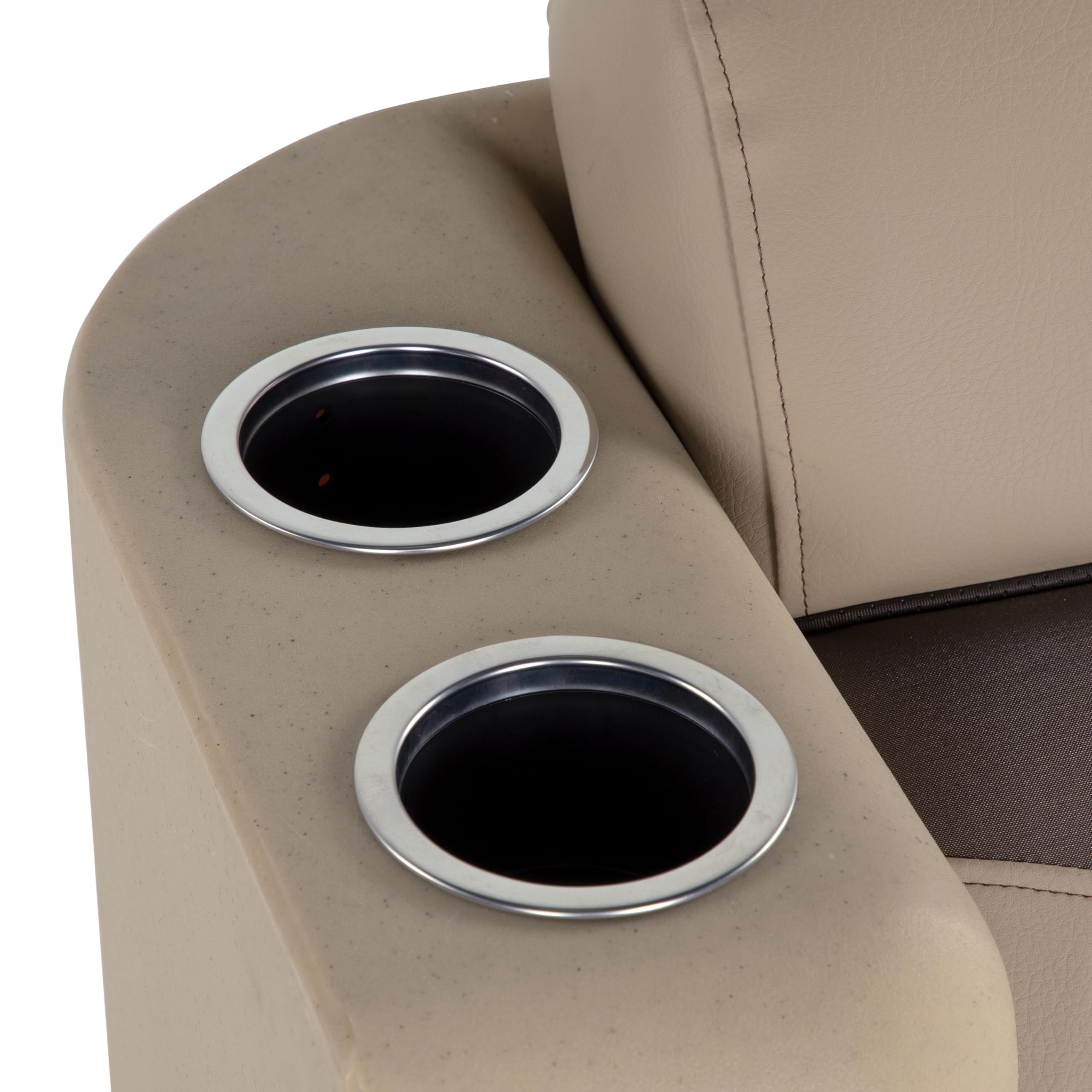 Lippert 17" Rockport Series Left Pontoon Chaise, Measures 17" L x 32.5" W x 26" H, Marine-Grade Vinyl, High-Density Foam, Easy Installation, Fits Most Pontoons, Sand – 20221094033