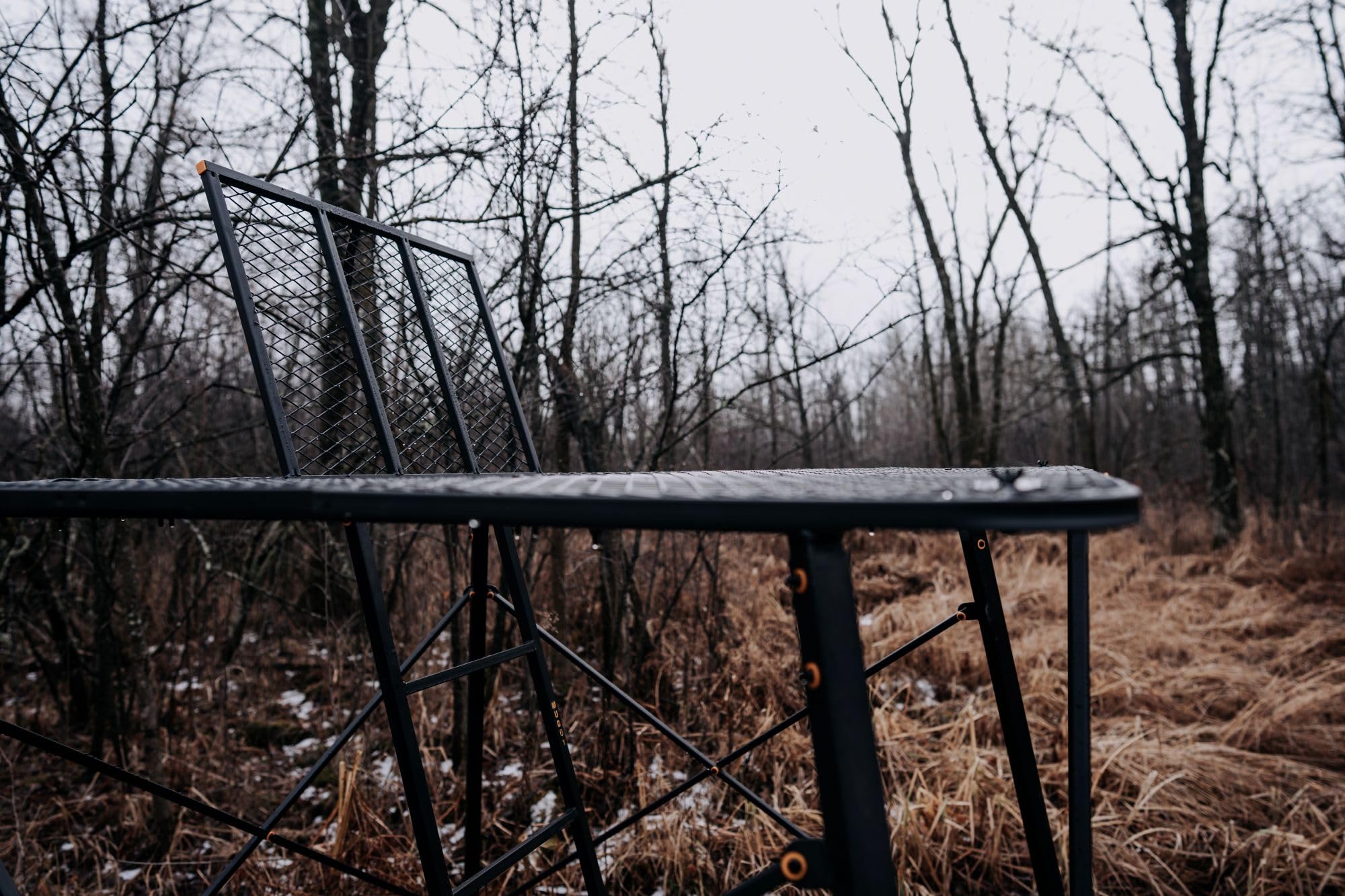 65" L x 65" W x 5' H Muddy Ground Blind Platform - Durable Powder-Coated Steel Outdoor Hunting Trap Door Universal Platform, Ground Blind Not Included