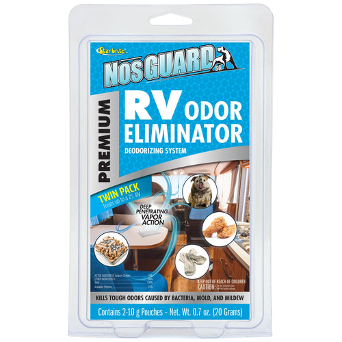 NosGUARD STAR BRITE RV Odor Eliminator – Deep Penetrating Vapor System, Twin Pack 10G (079950)