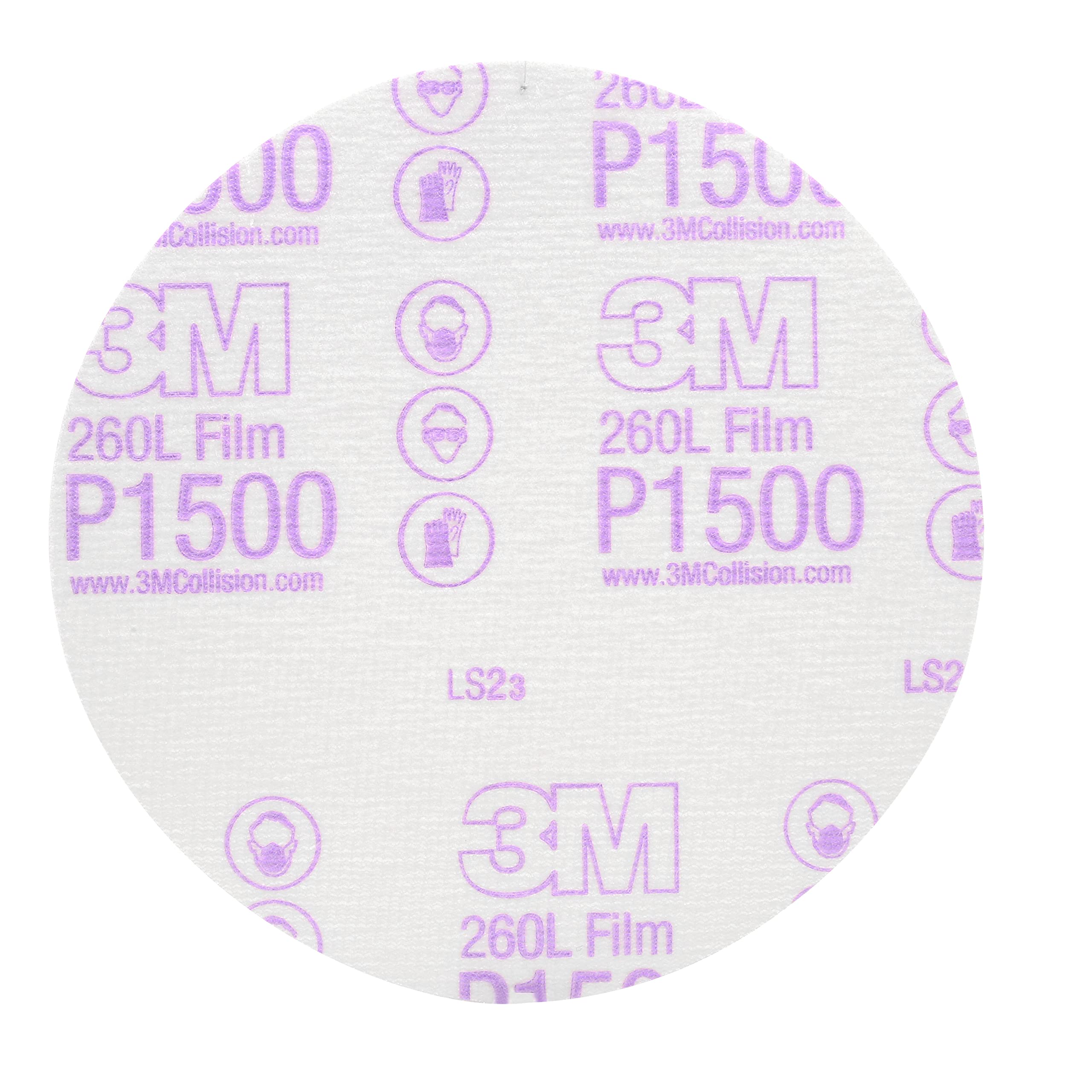 3M Finishing Film Hookit Abrasive Disc 00950, 6 in, 1500+ Grade, 100 Pack, Clear Coat Sanding, Paint Finishing, Defect Removal, Tear Resistant