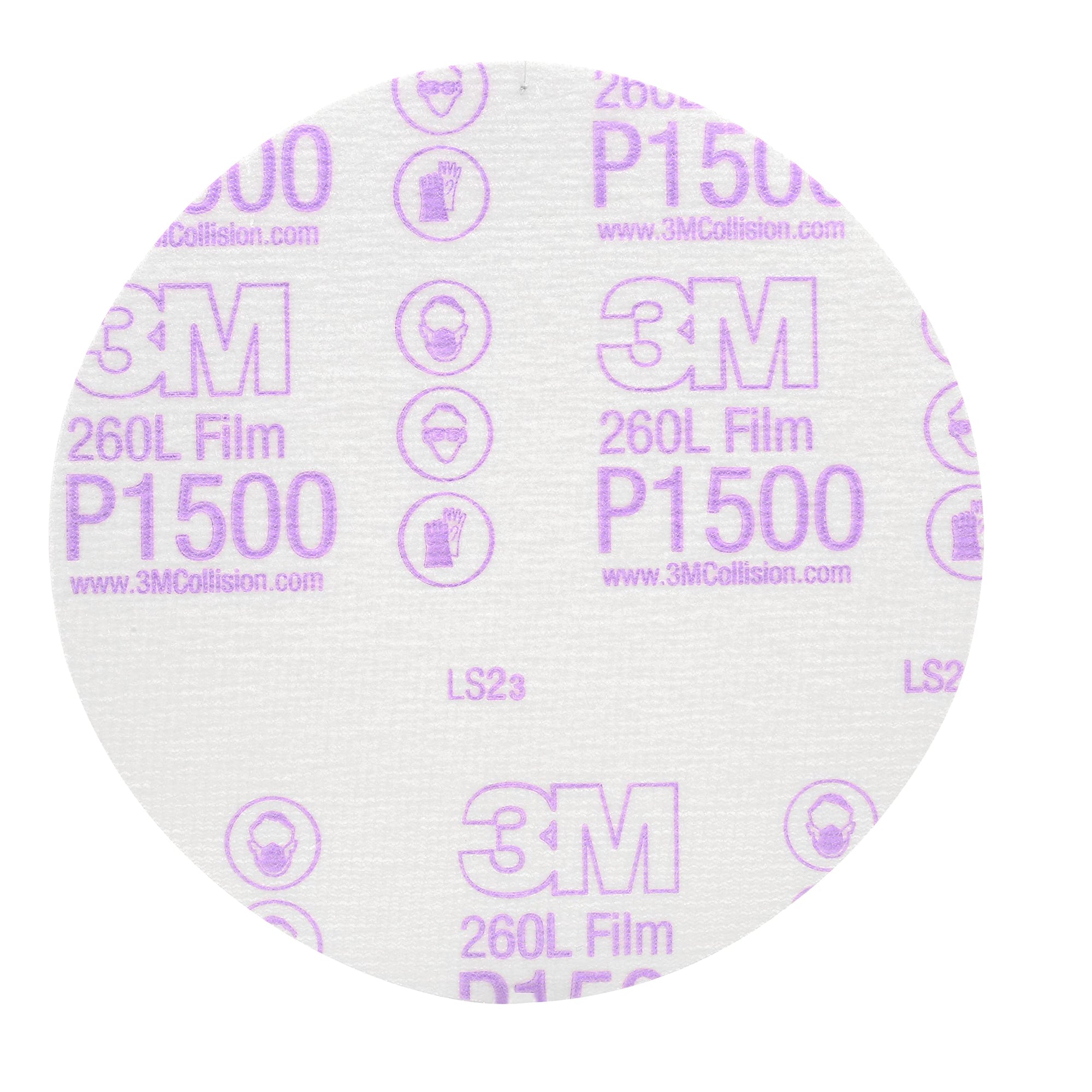 3M Finishing Film Hookit Abrasive Disc 00950, 6 in, 1500+ Grade, 100 Pack, Clear Coat Sanding, Paint Finishing, Defect Removal, Tear Resistant