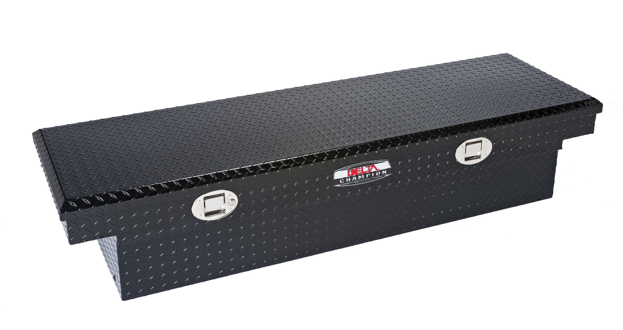 Black Delta 1-232002 Aluminum Single Lid Fullsize Crossover Truck Box with Gear-Lock