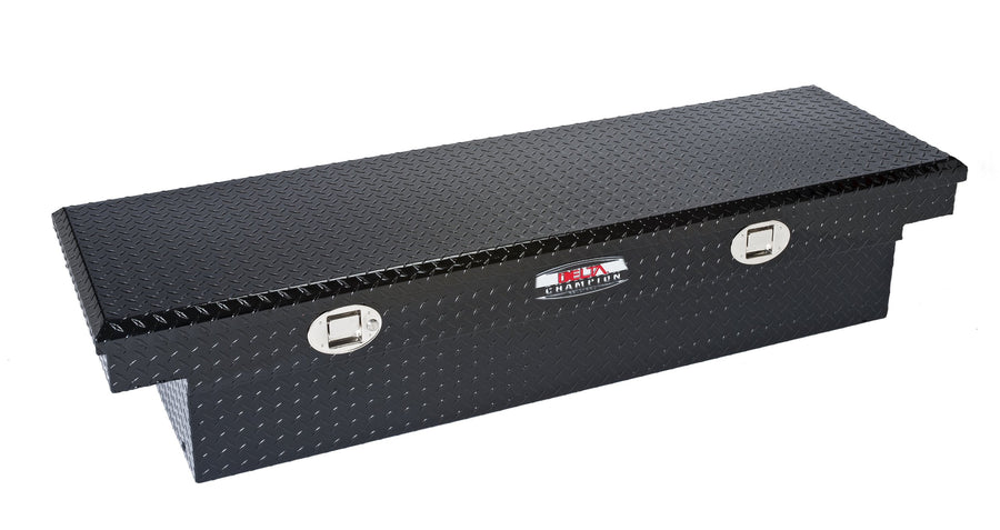 Black Delta 1-232002 Aluminum Single Lid Fullsize Crossover Truck Box with Gear-Lock