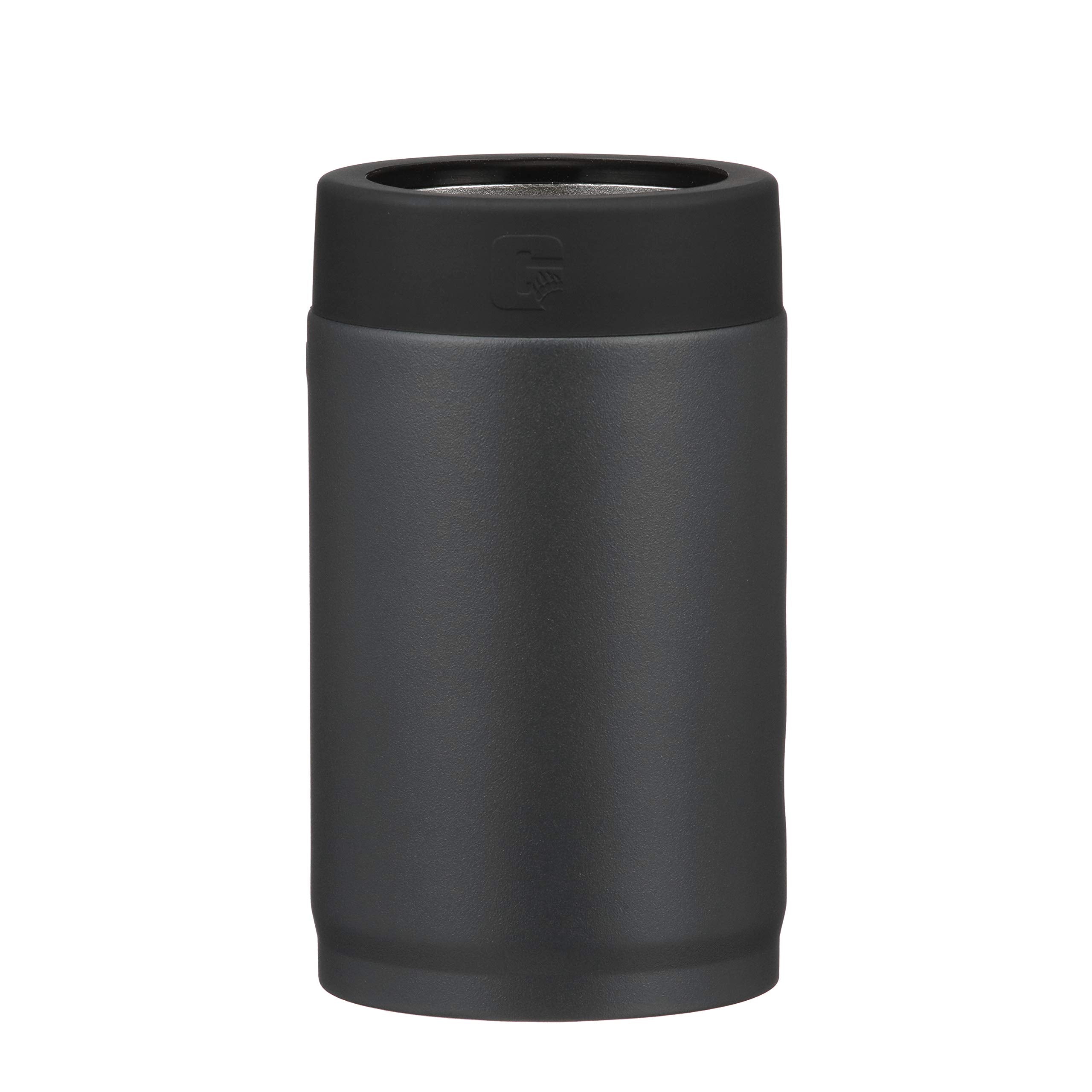 12 oz Stainless Steel Vacuum Insulated Grizzly Grip Can Cooler | For 12 oz Regular Beer and Soda Cans Reusable Durable | Charcoal