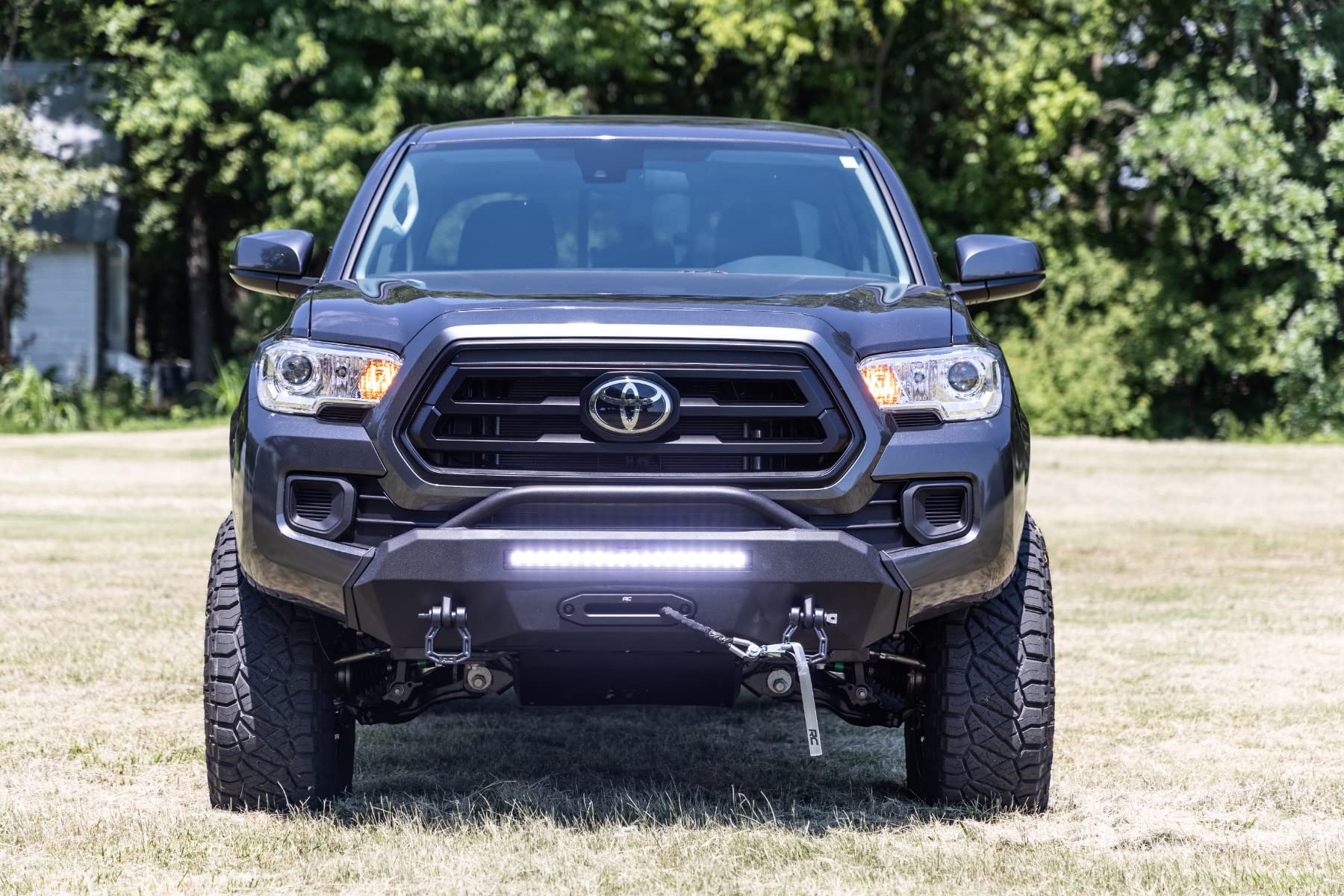 Rough Country LED Front Bumper DRL w/Black Series for 16-23 Tacoma - 10724