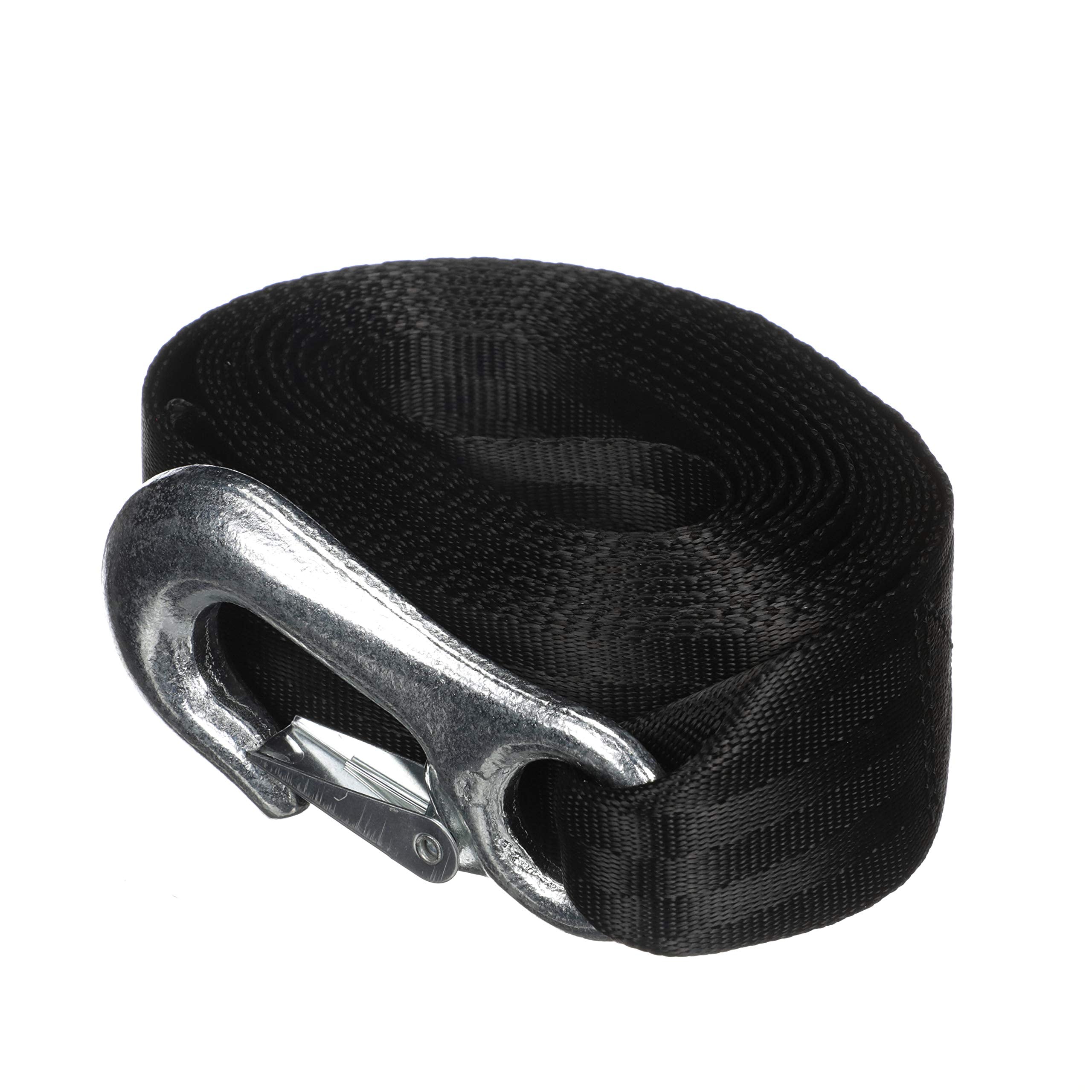 Trailer Winch Strap Attwood 11147-7, Sewn-Loop End, 20 Feet Long, Rated for Winches Up to 2,000 Pounds, Forged Steel Snap Hook