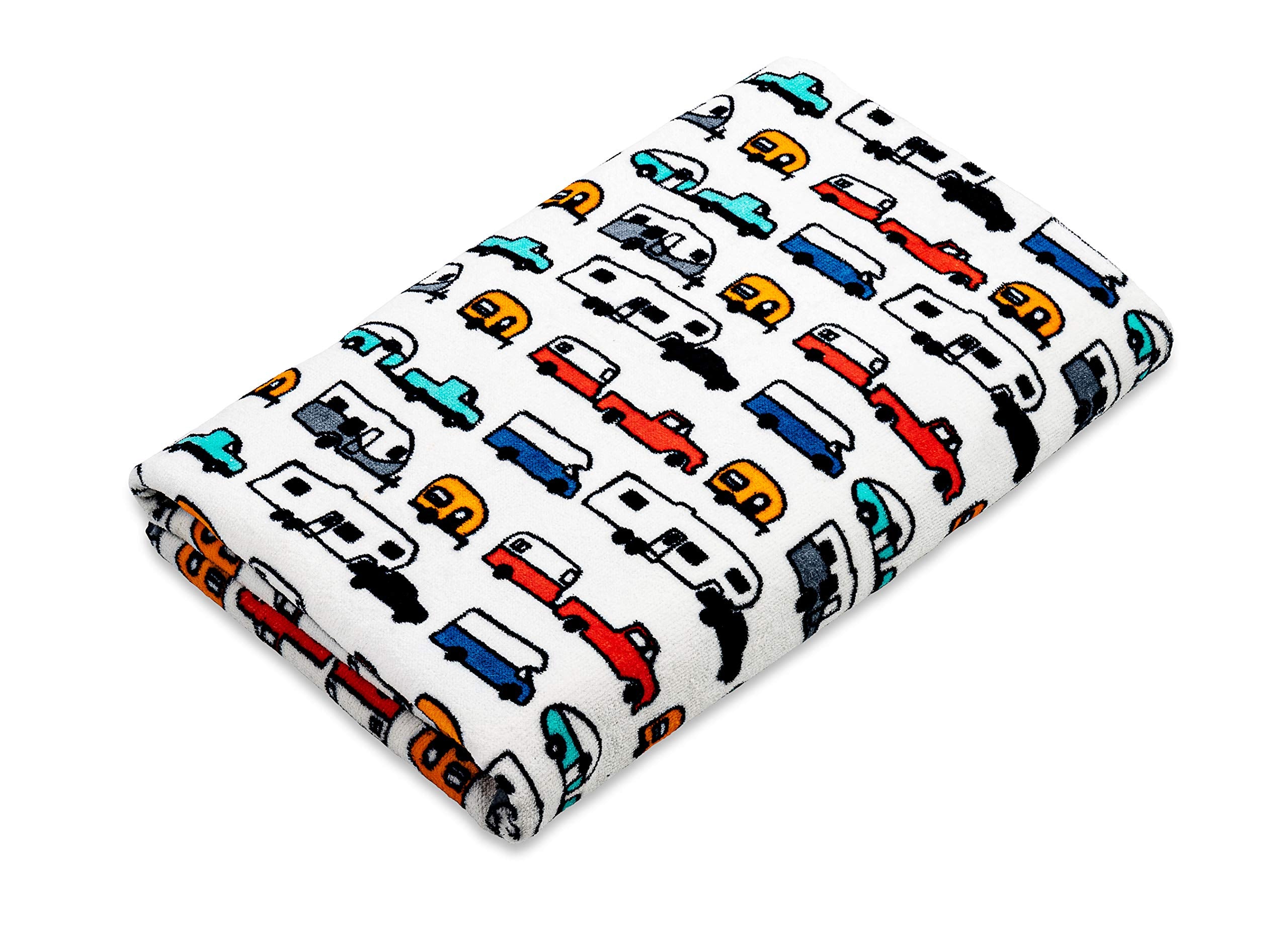 Camco Beach Towel - Life is Better at The Campsite The Perfect Accessory for a Day at The Beach or Pool - Features an RV Design Pattern - 32-Inches x 60-Inches (53303)