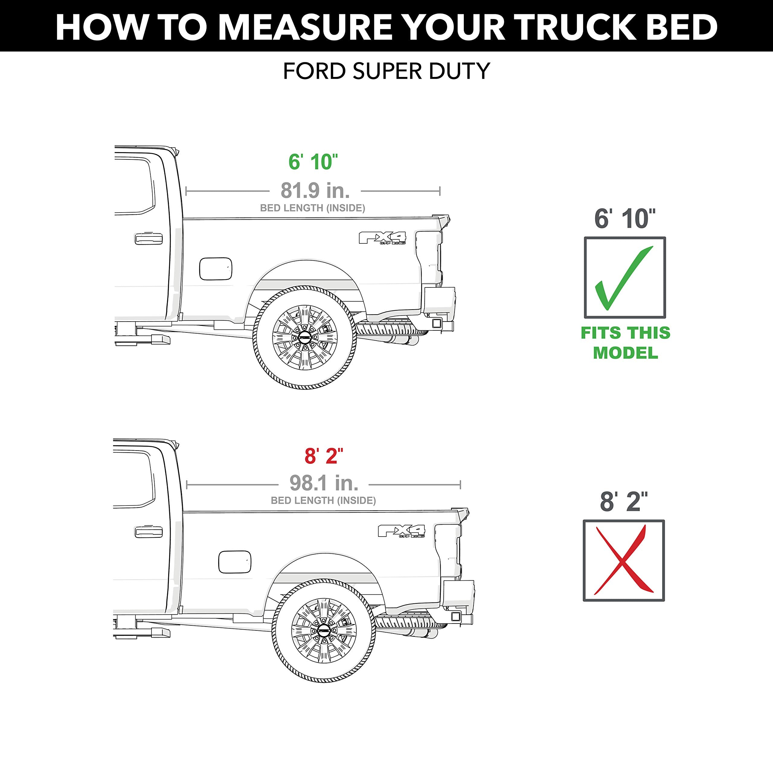 BAK BAKFlip MX4 Hard Folding Truck Bed Tonneau Cover | RealTruck 448330 | Fits 2017-2026 Ford F-250/350 Super Duty 6' 10" Bed (81.9")