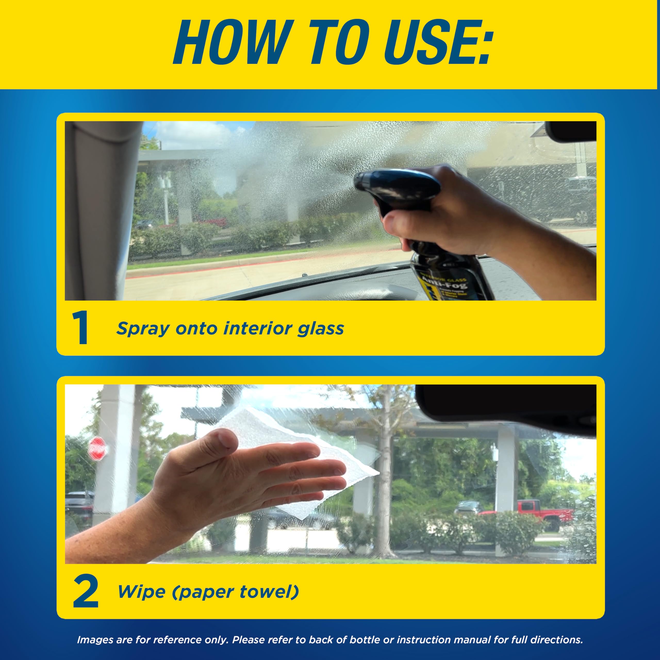 Rain-X Interior Glass 630046 Anti-Fog, 12 oz. - Prevents Fogging of Glass and Mirrors Interior, Usable on Both Automobiles and Marine Vehicles