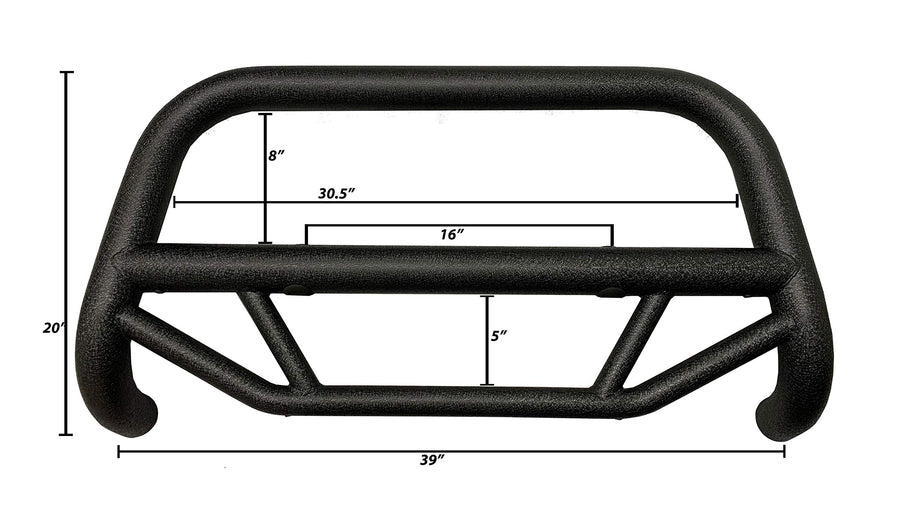 Max T Black Horse Bull Bar Textured Black Compatible with 2004-2015 Nissan Titan-MBT-MN503