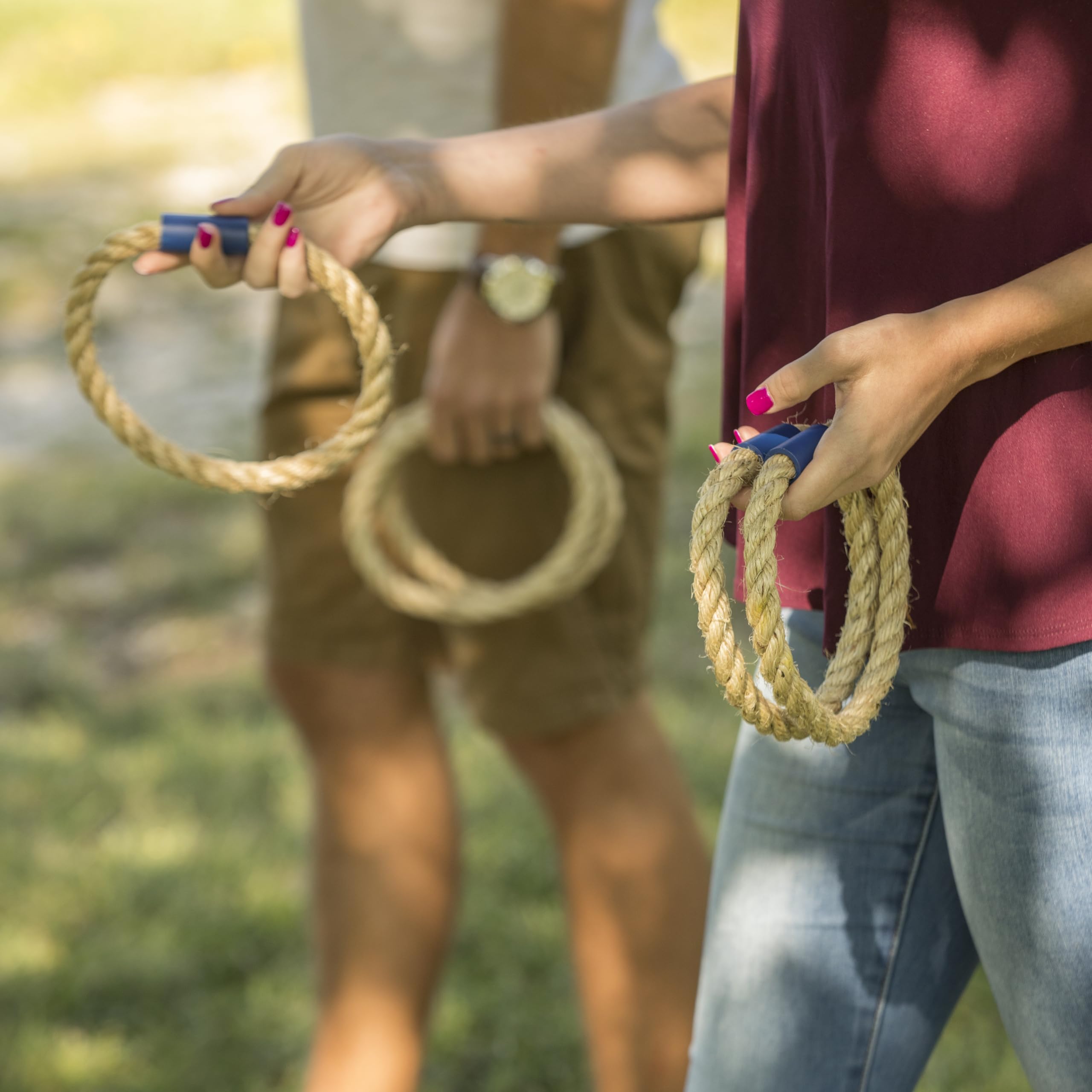 Triumph Premium Triumph Wooden Quoit Set - Includes 2 Targets and 6 Sisal Rope Rings