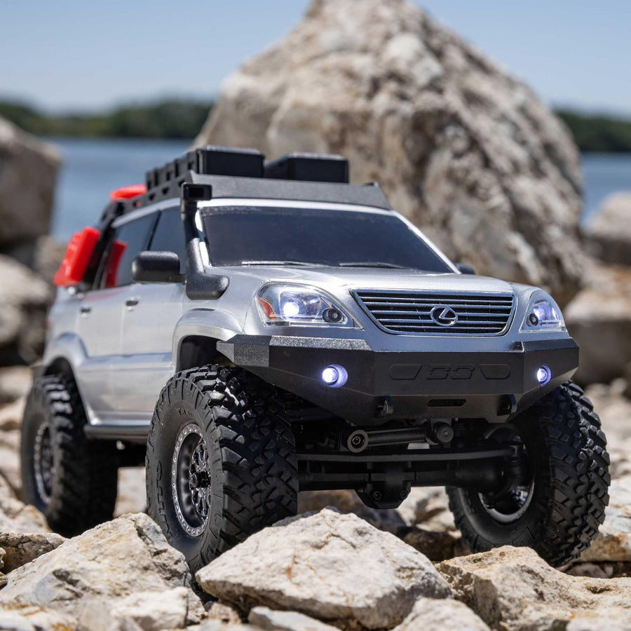 Axial SCX24 RC Truck Lexus GX470: 1/24 4WD RTR (Everything Needed to Run is Included), Silver, AXI-1532T2
