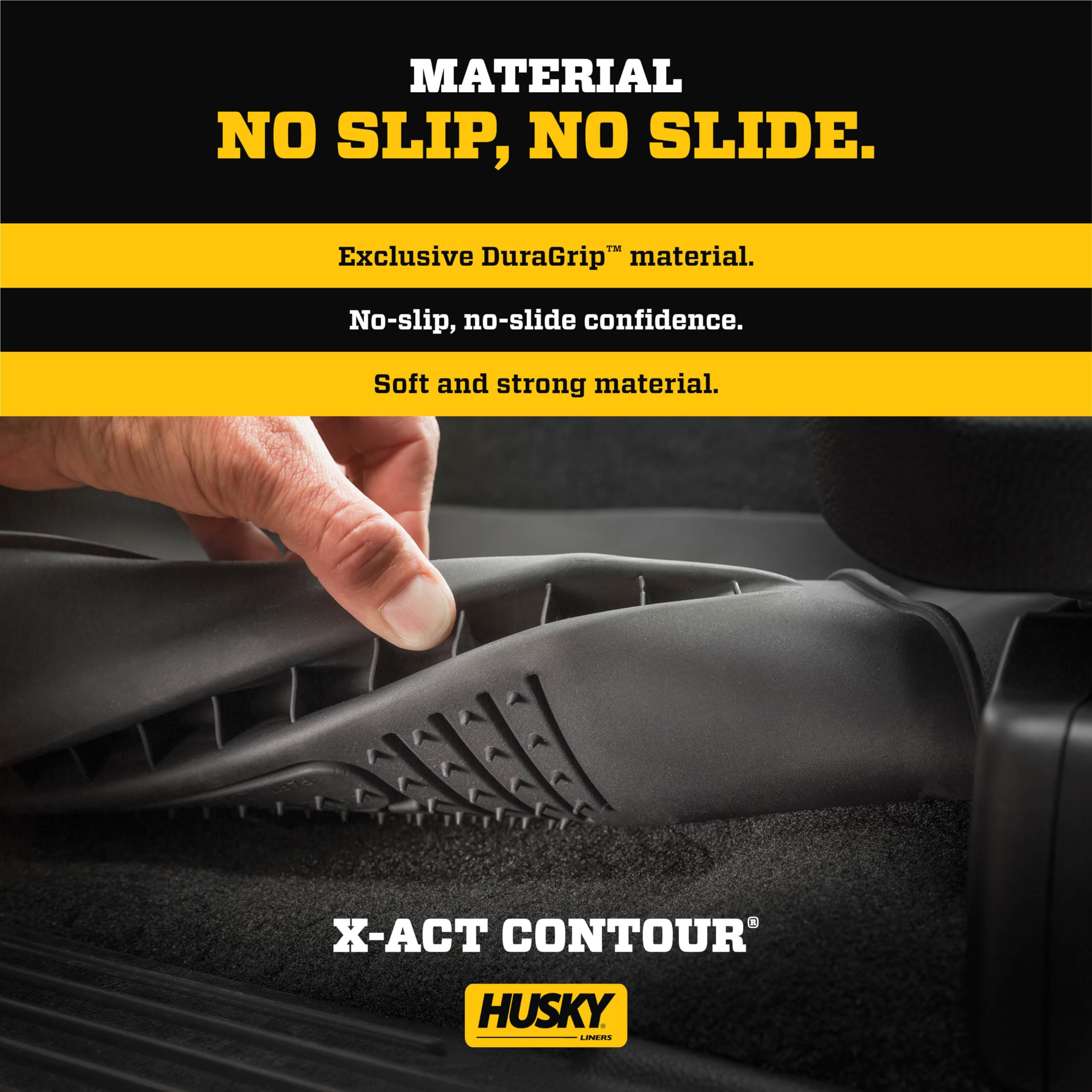Husky Liners Floor Mats X-act Contour | Fits 2020-2025 Kia Soul | Front Row, 2-pc Black - 55811