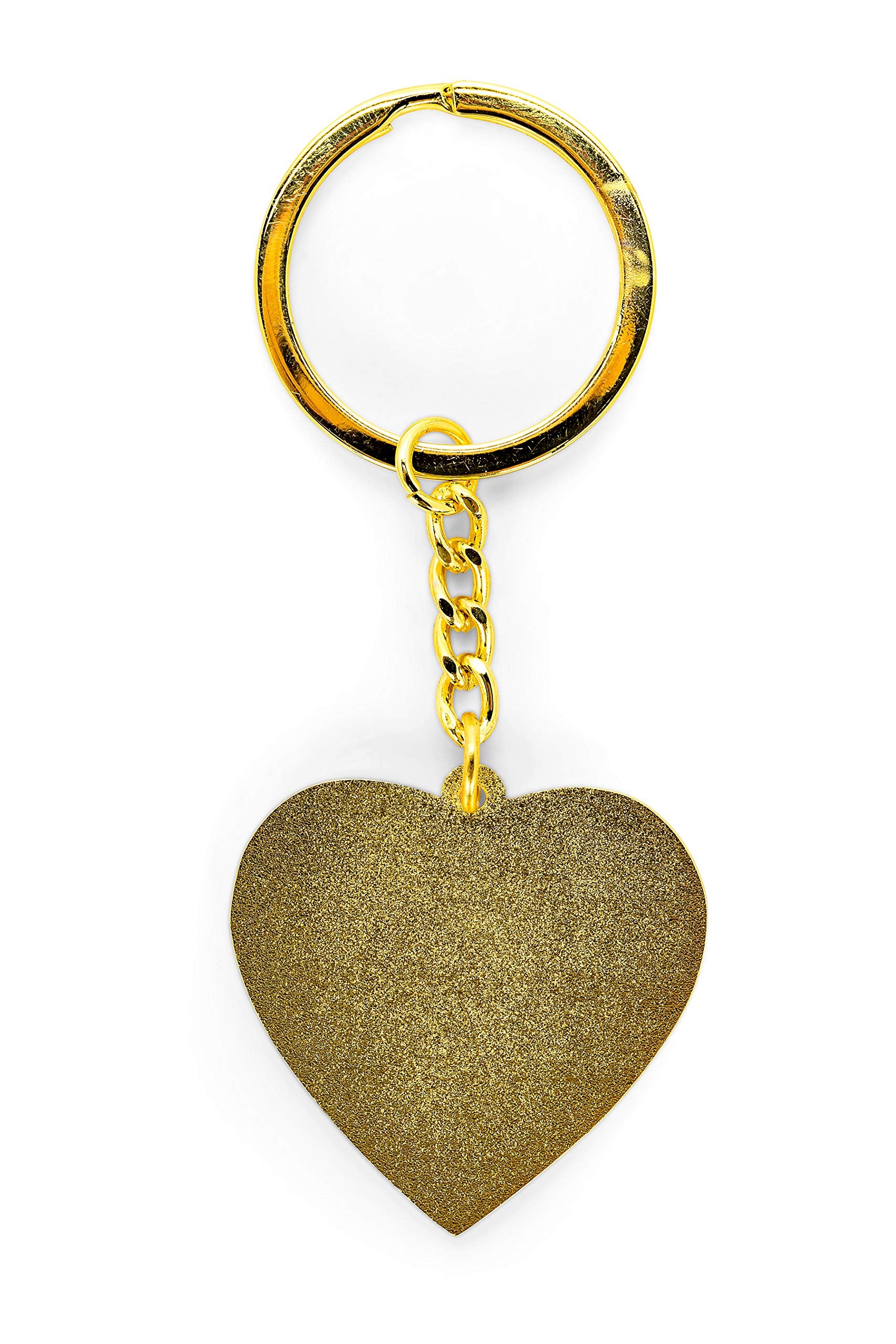 Teardrop Heart RV Keychain-Gold Ring for Car Fobs and Keys Camco Life is Better at The Campsite (53287)