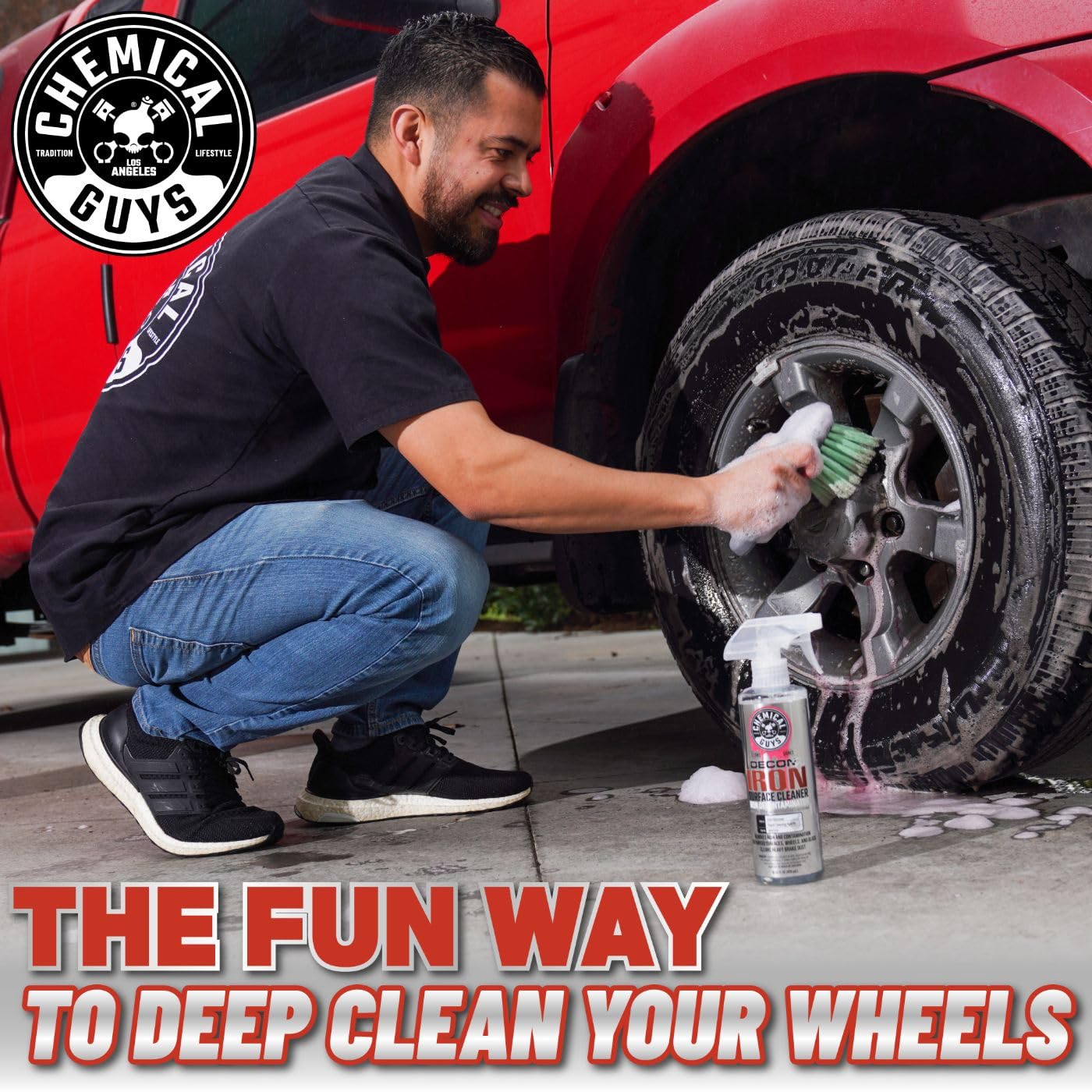Decon Pro Chemical Guys Iron Remover and Wheel Cleaner – Professional Strength Fallout Remover, Brakes, Calipers, Exterior, Wheel and Tire Cleaner – Dissolves Brake Dust & Dirt, 16 oz