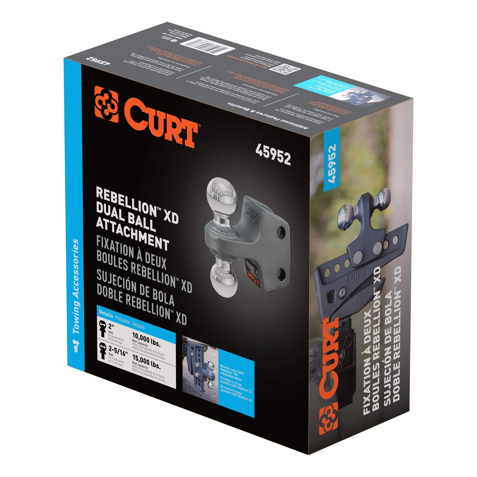 CURT Replacement 45952 XD Dual Ball, 2, 2-5/16-Inch, Up to 15K