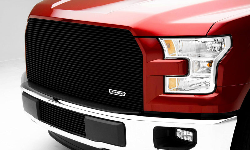 2015-2017 F-150 T-Rex Grilles Billet Grille, Black, 1 Pc, Replacement, Does Not Fit Vehicles with Camera - PN #20573B