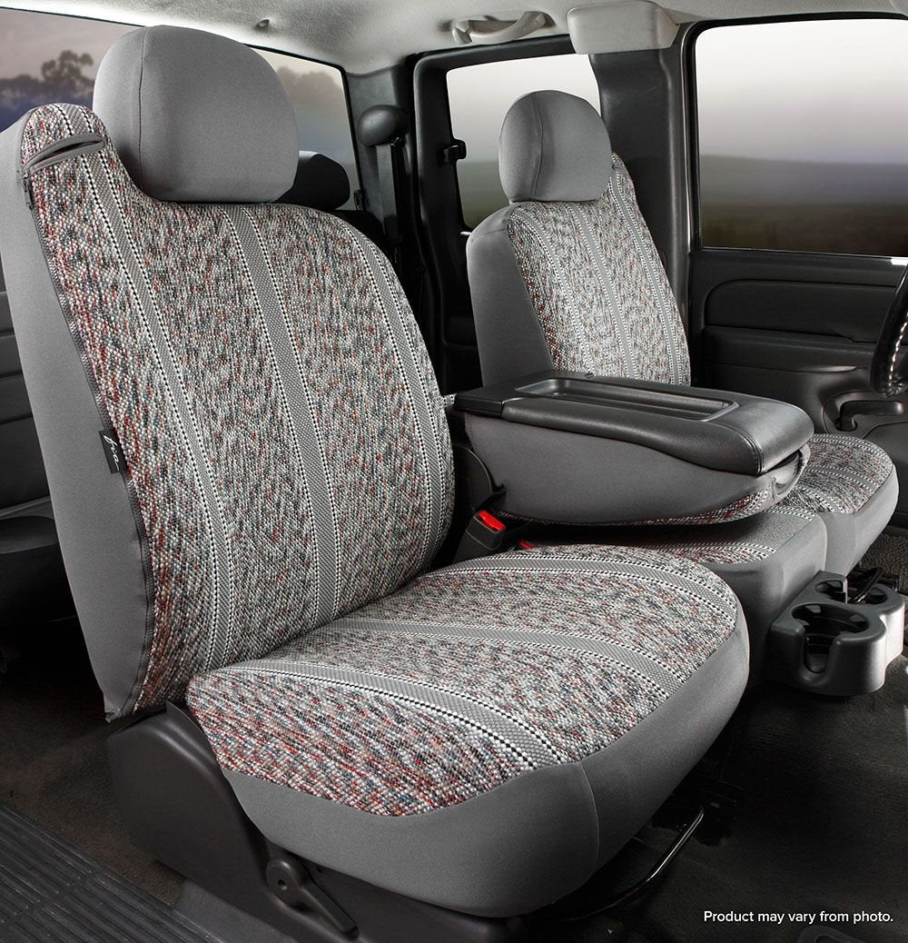 Custom Fit Fia TR48-16 GRAY Front Seat Cover Split Seat 40/20/40 - Saddle Blanket, (Gray)